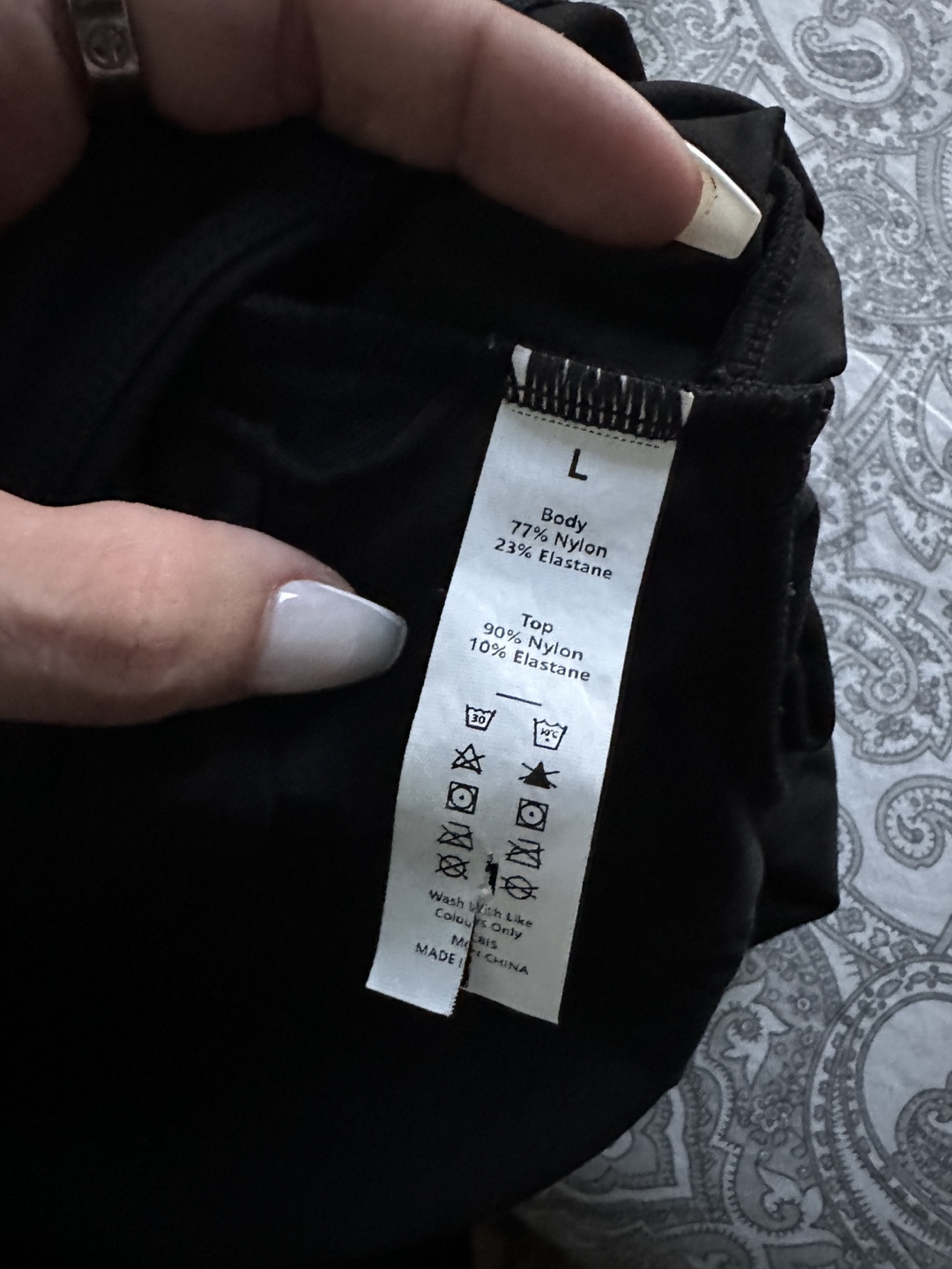 Black Long Sleeve Top - Size L - photo 3