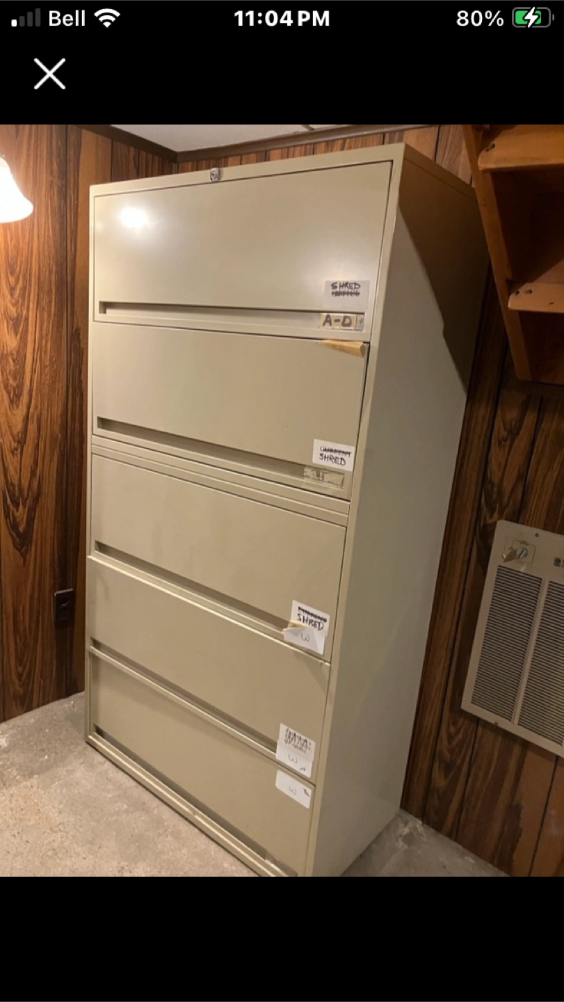 Filing Cabinet - Shredded Documents
