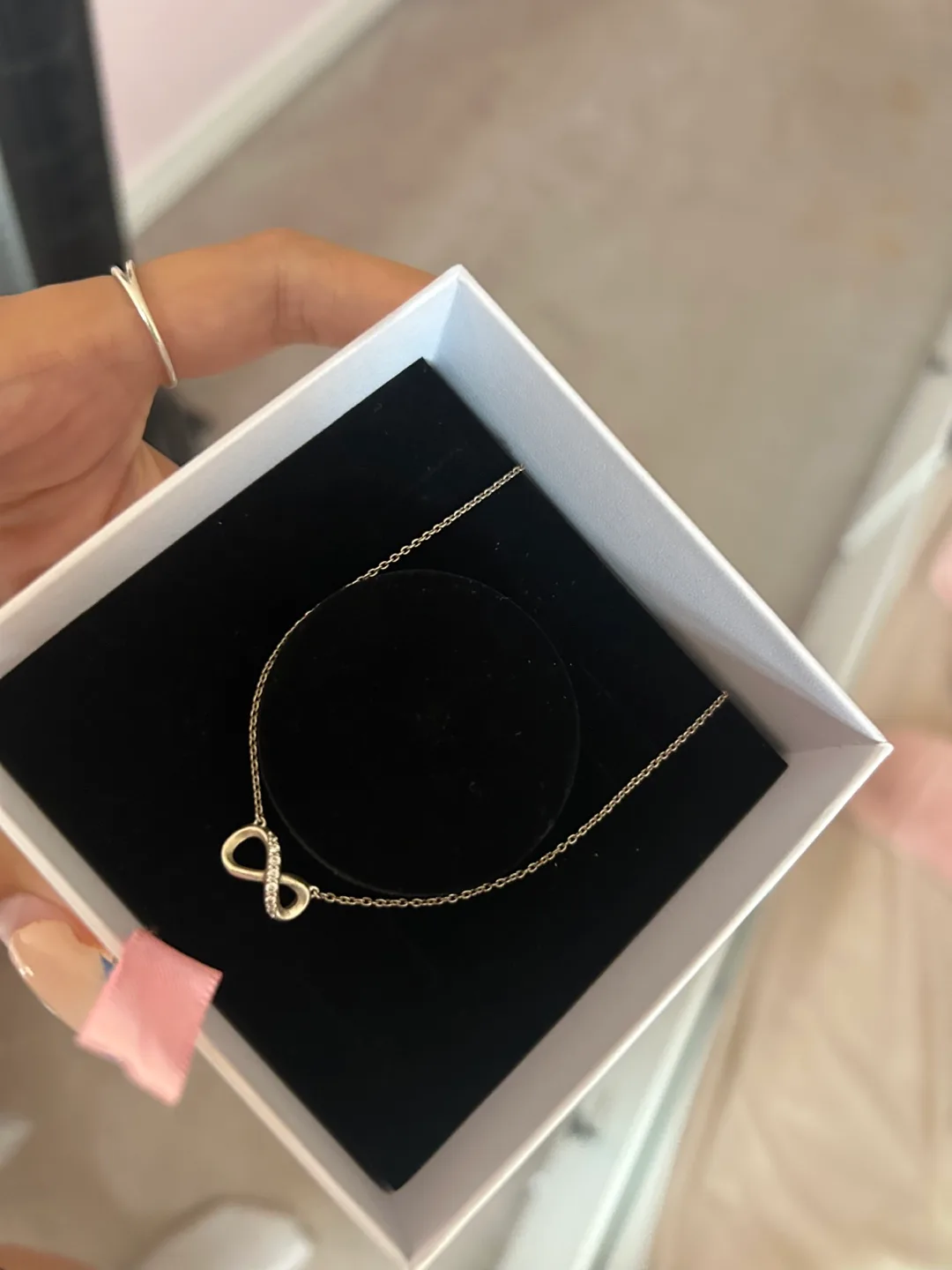 Pandora Silver Infinity Knot Necklace thumbnail