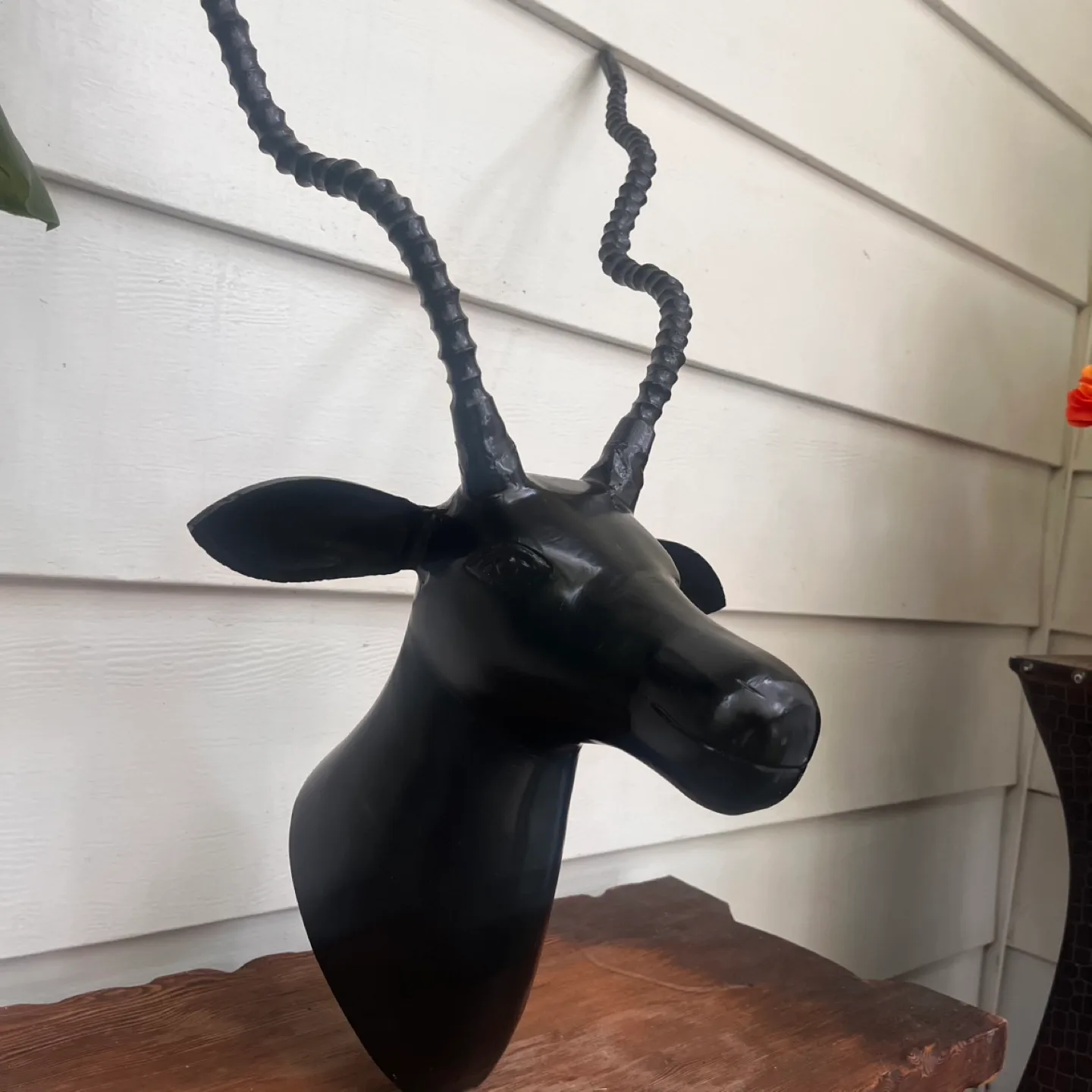 Metal Black Antelope Head Wall Decor thumbnail