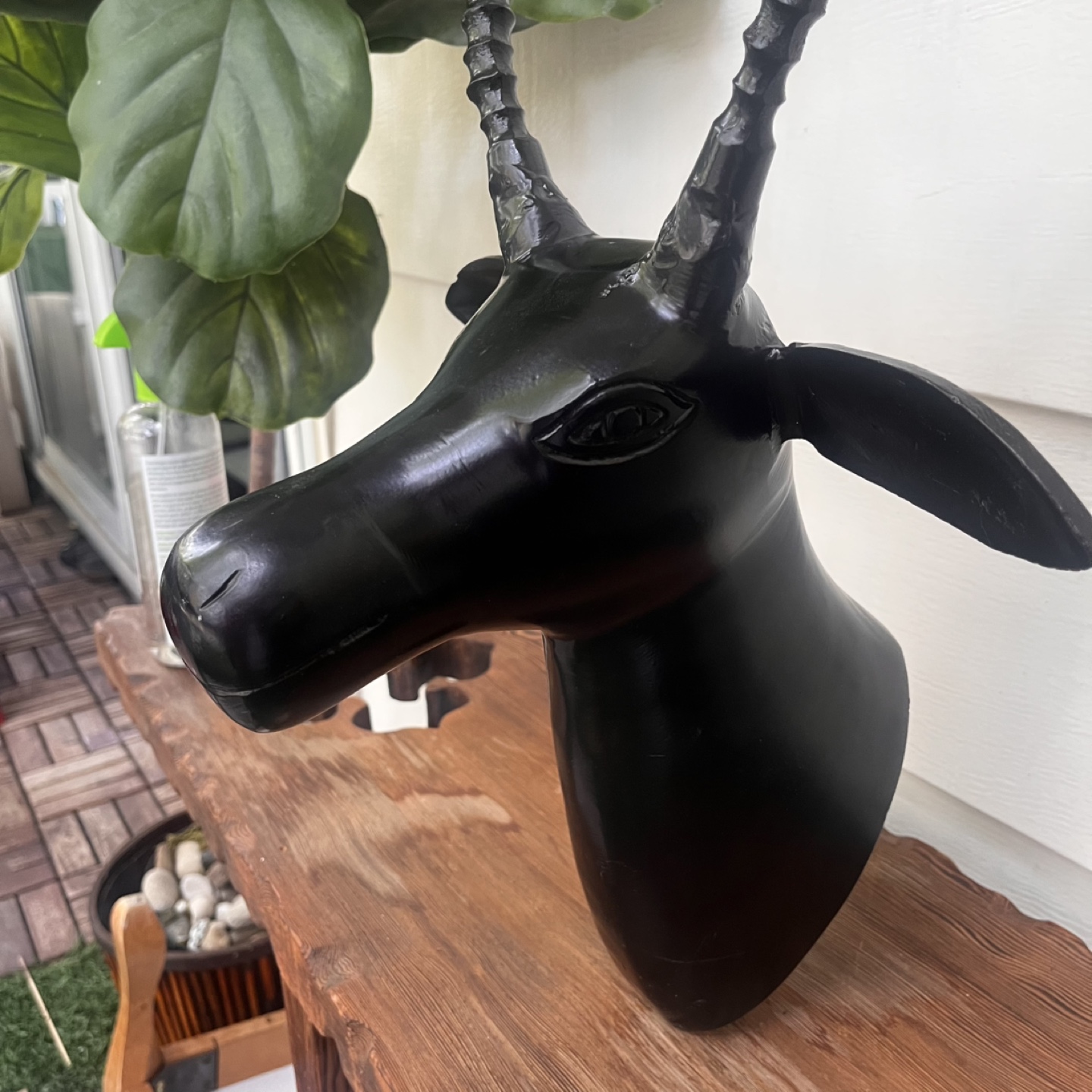 Metal Black Antelope Head Wall Decor - photo 5