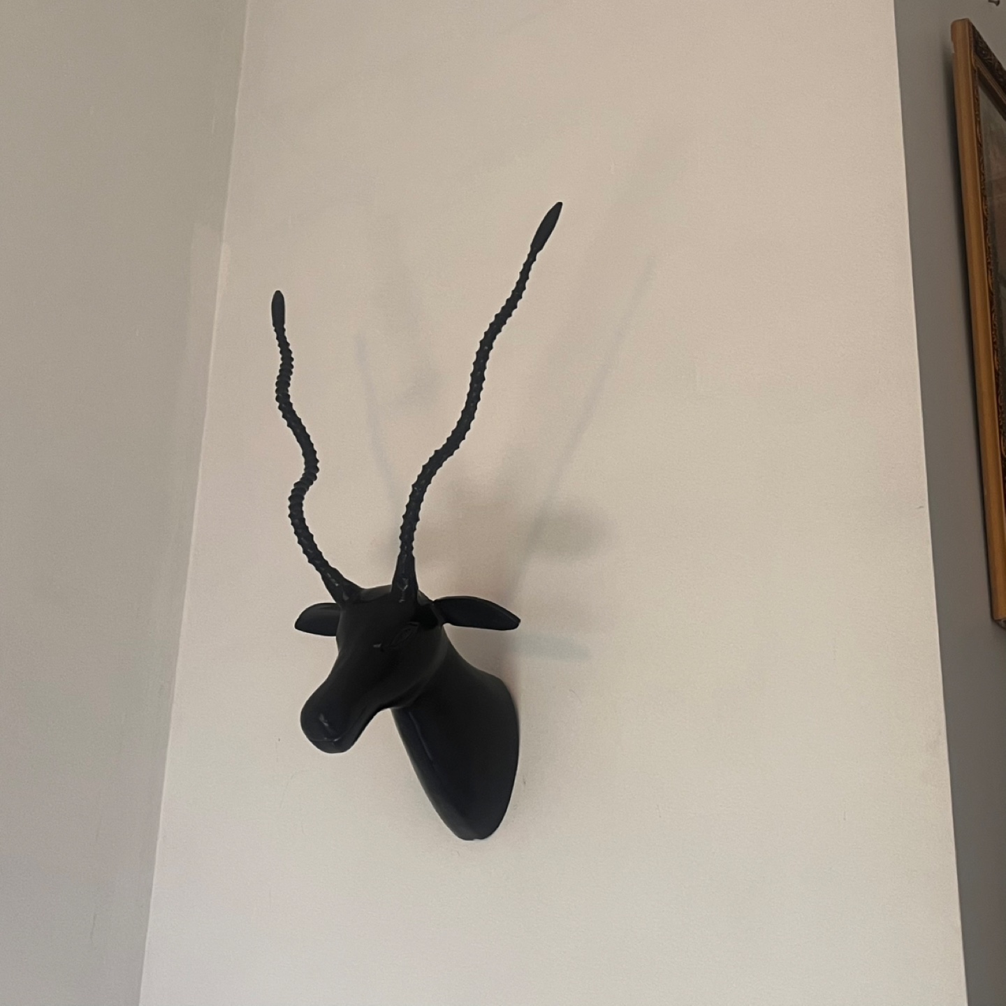 Metal Black Antelope Head Wall Decor - photo 3