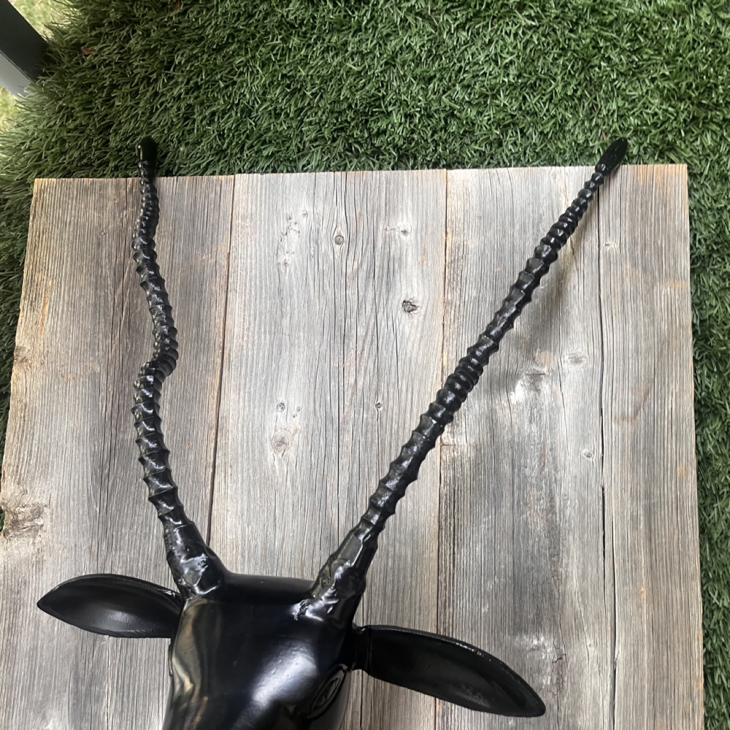 Metal Black Antelope Head Wall Decor - photo 4