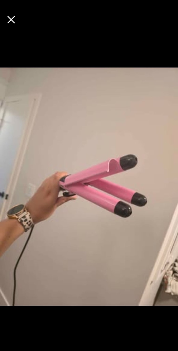 3 Barrel Curling Iron Pink - photo 2