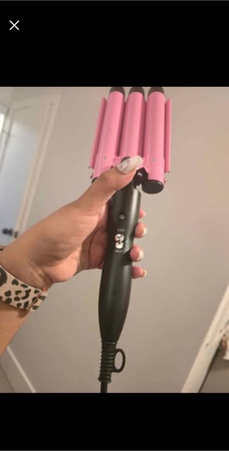 3 Barrel Curling Iron Pink