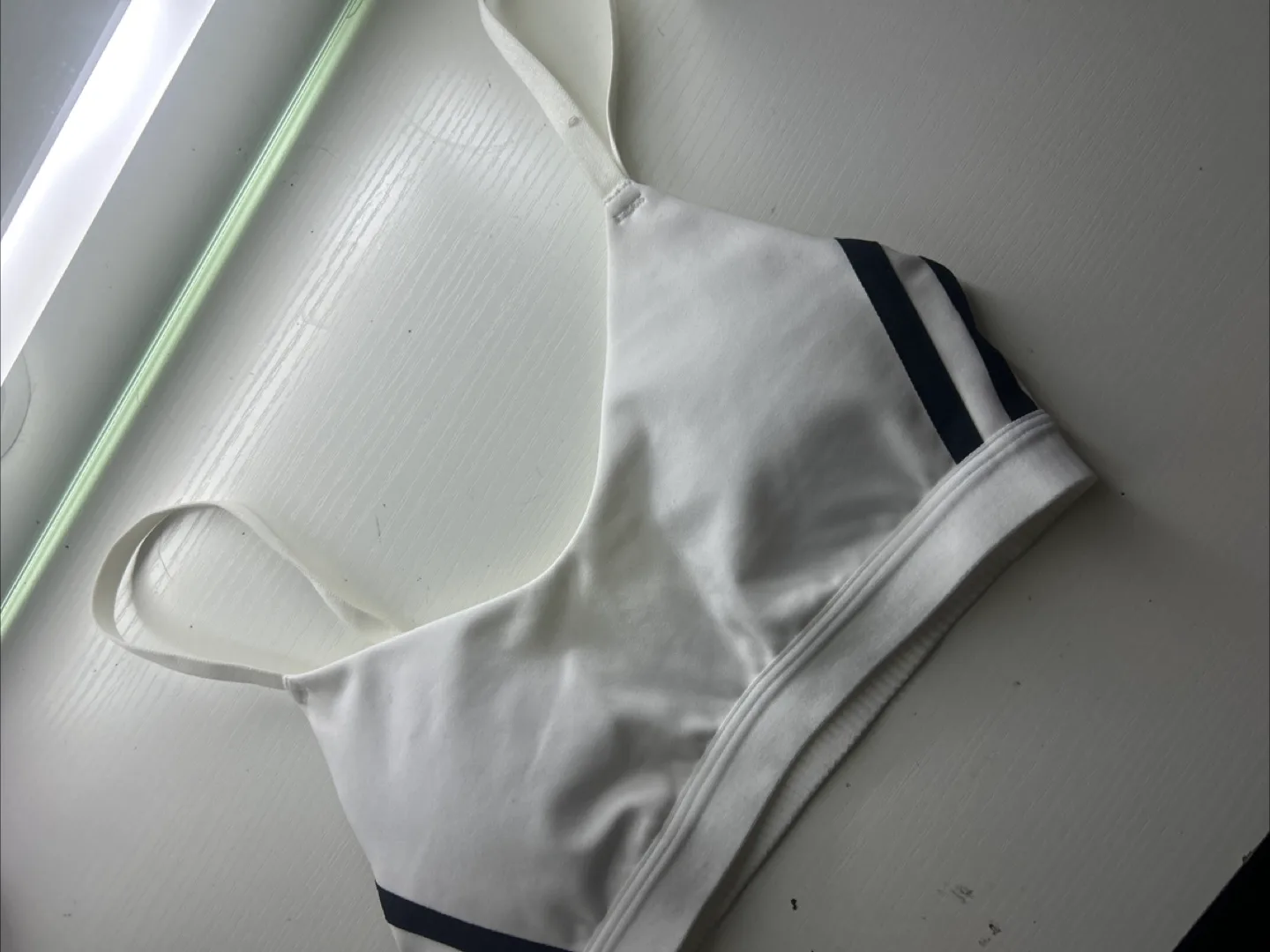 Adidas White Sports Bra thumbnail