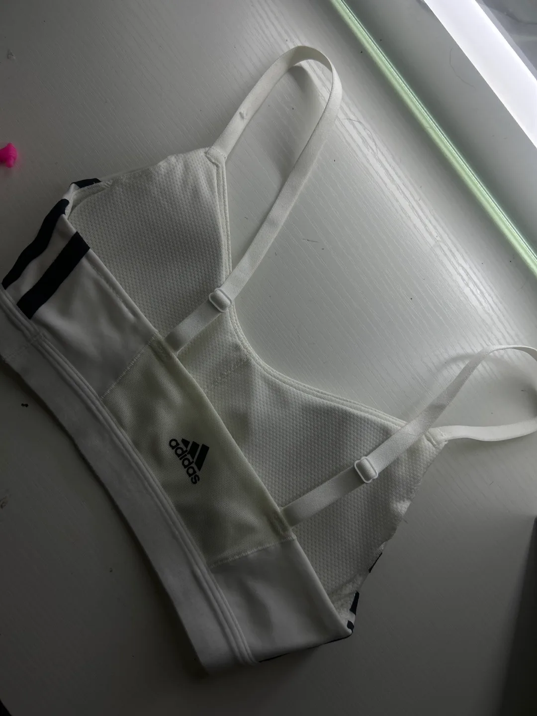 Adidas White Sports Bra image indicator(2)