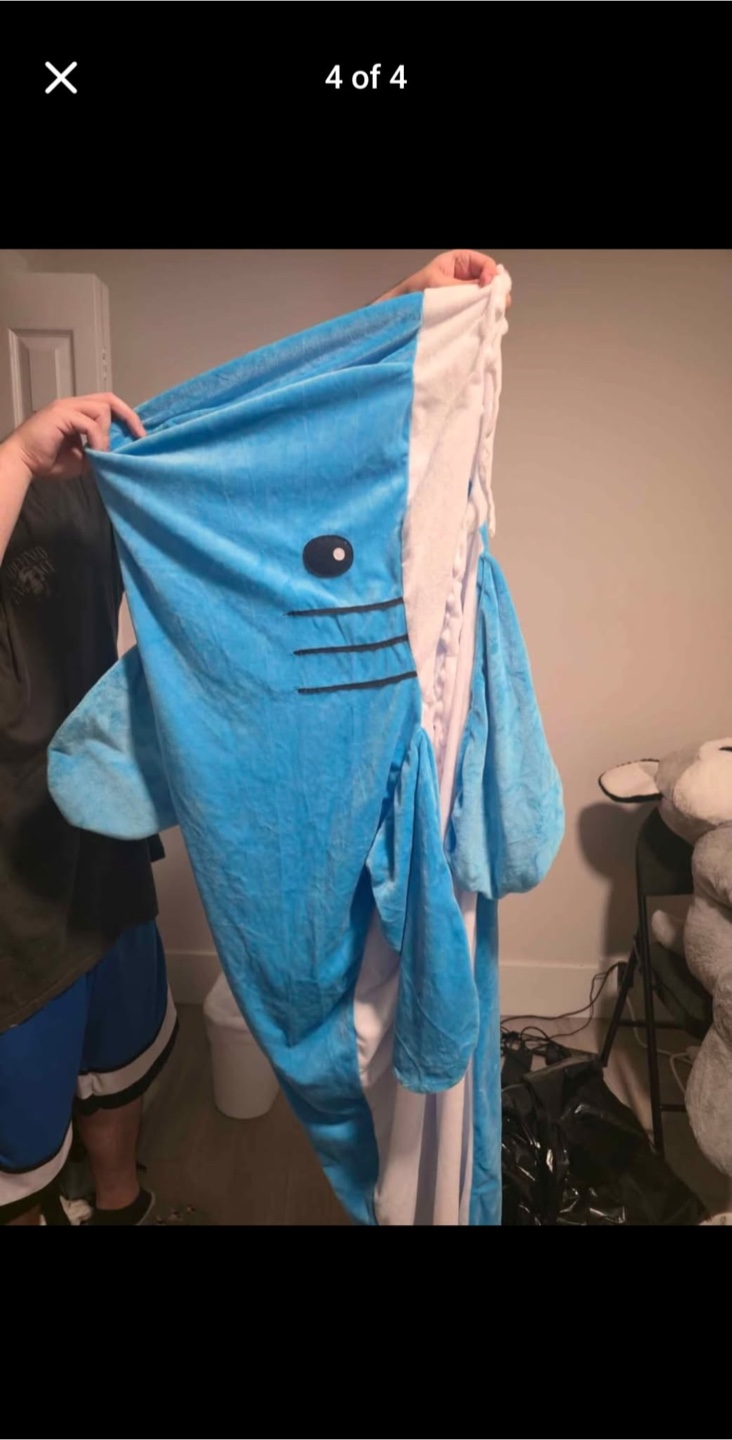 Shark Kigurumi Costume - Adult Size