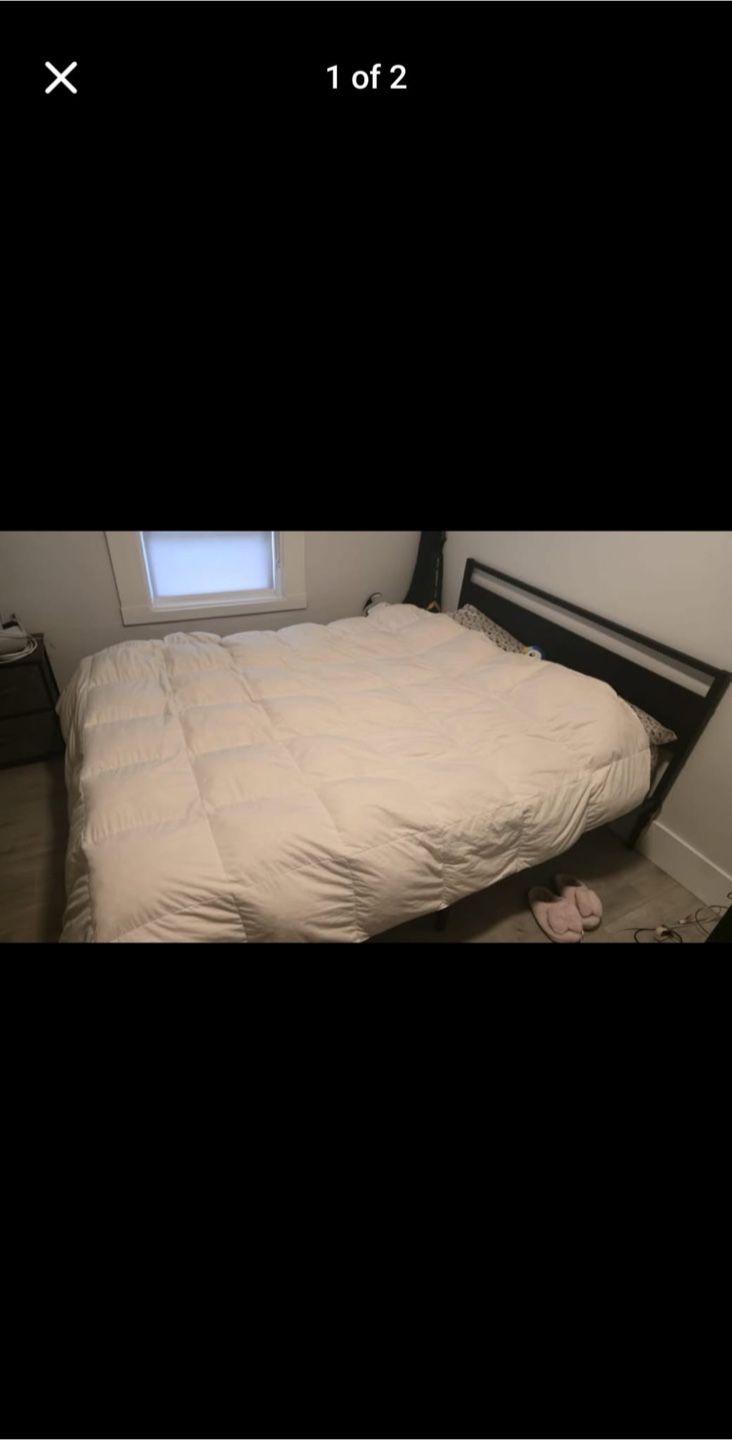 Queen Size Bed Frame and Comforter - photo 2