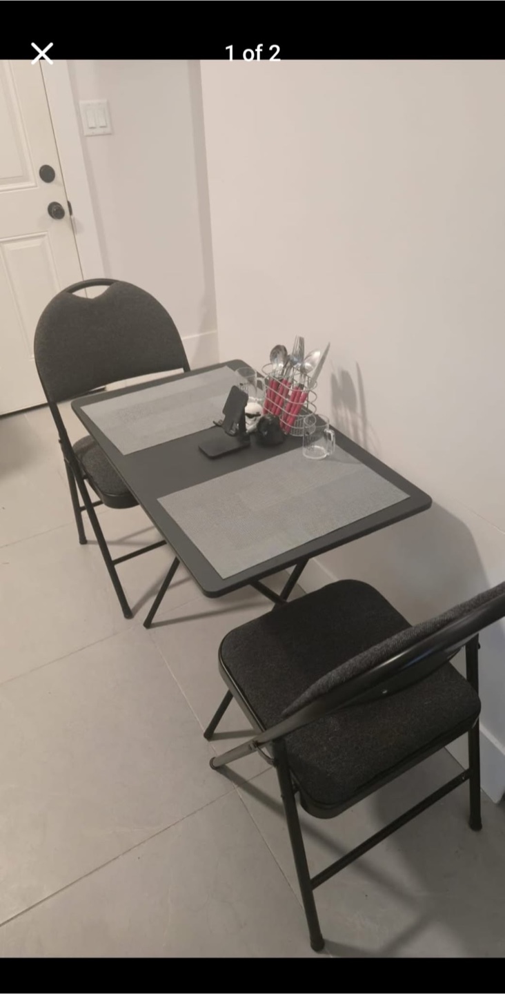 Small table with 2 chairs