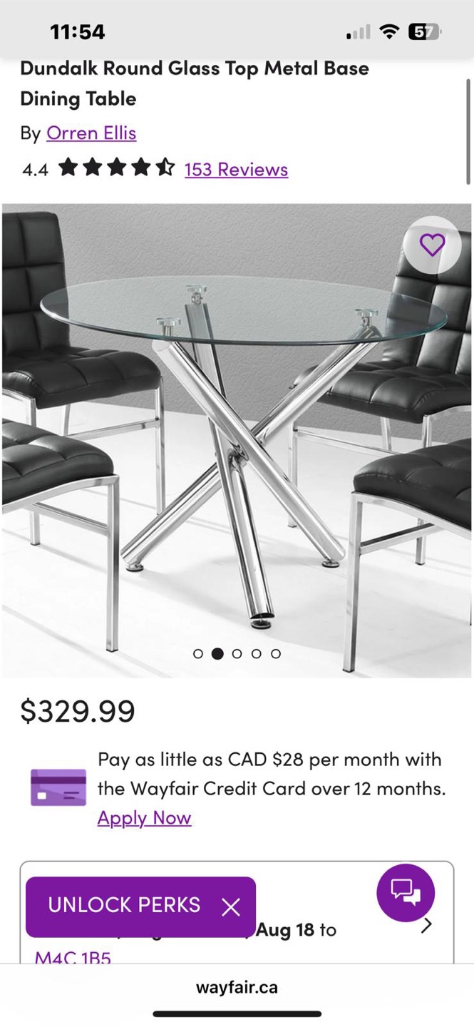 Wayfair Dining table and chairs - photo 2