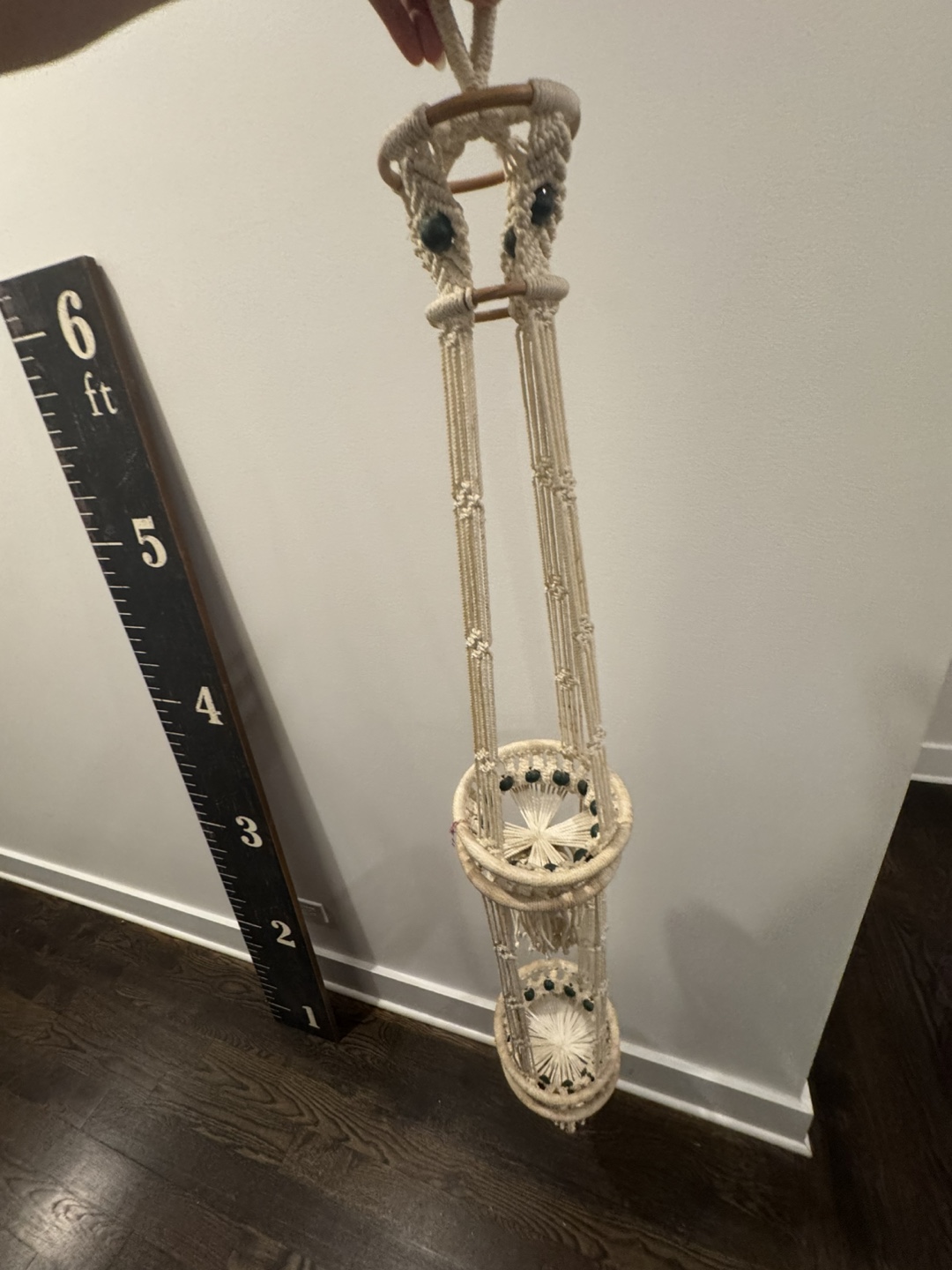 Macrame plant hanger beige - photo 3