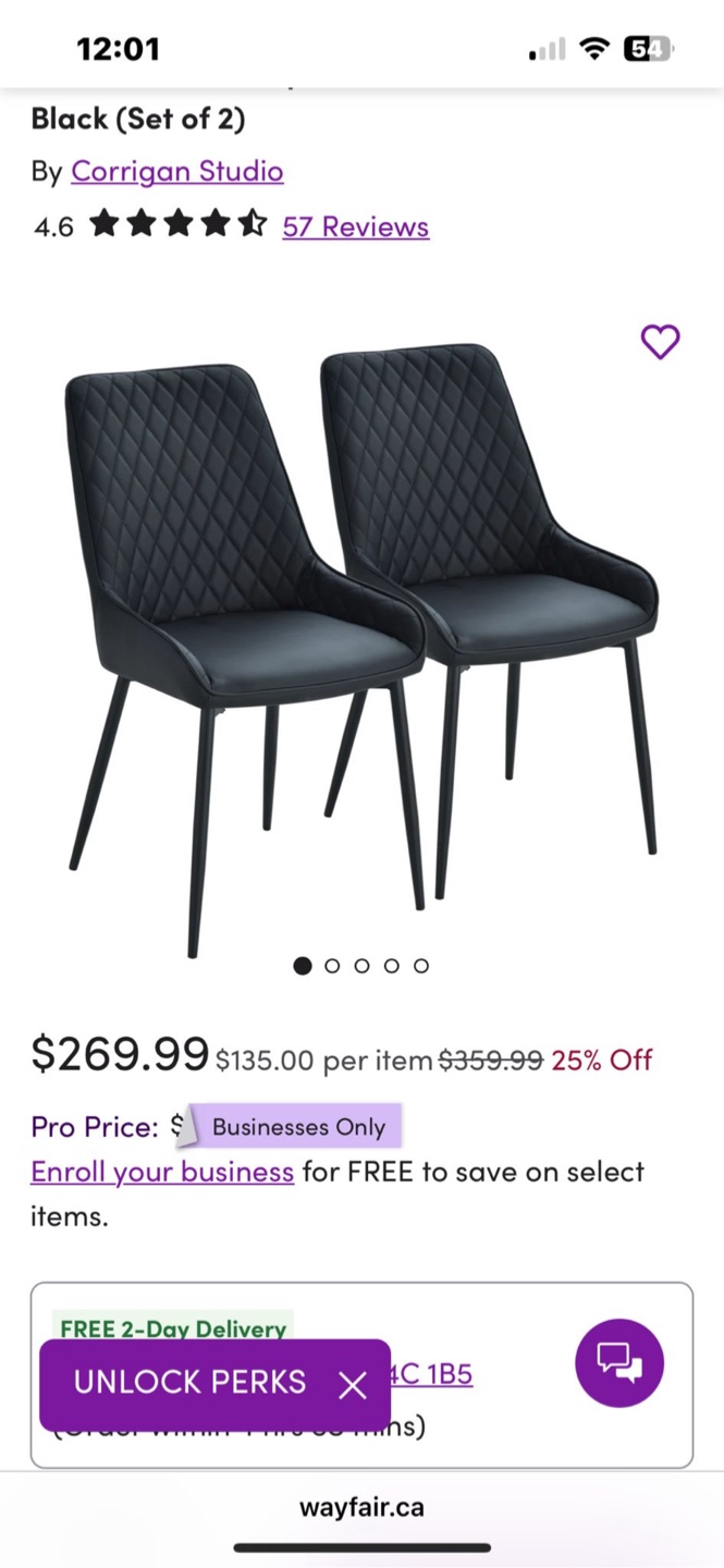 Wayfair Dining table and chairs - photo 4