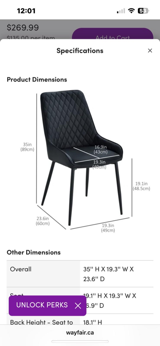 Wayfair Dining table and chairs - photo 5