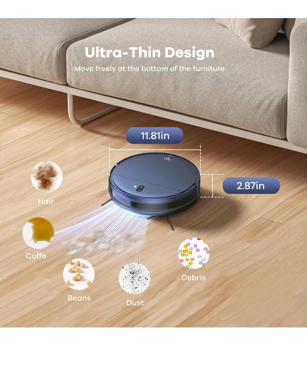 ZCWA Robot Vacuum and Mop Combo image indicator(5)