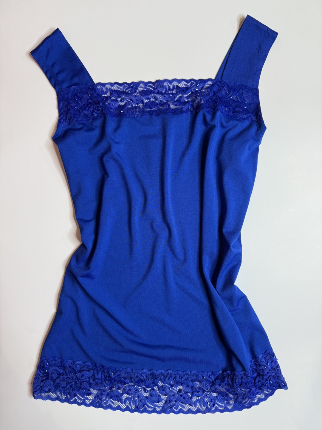 Blue Lace Tank Top - Size M