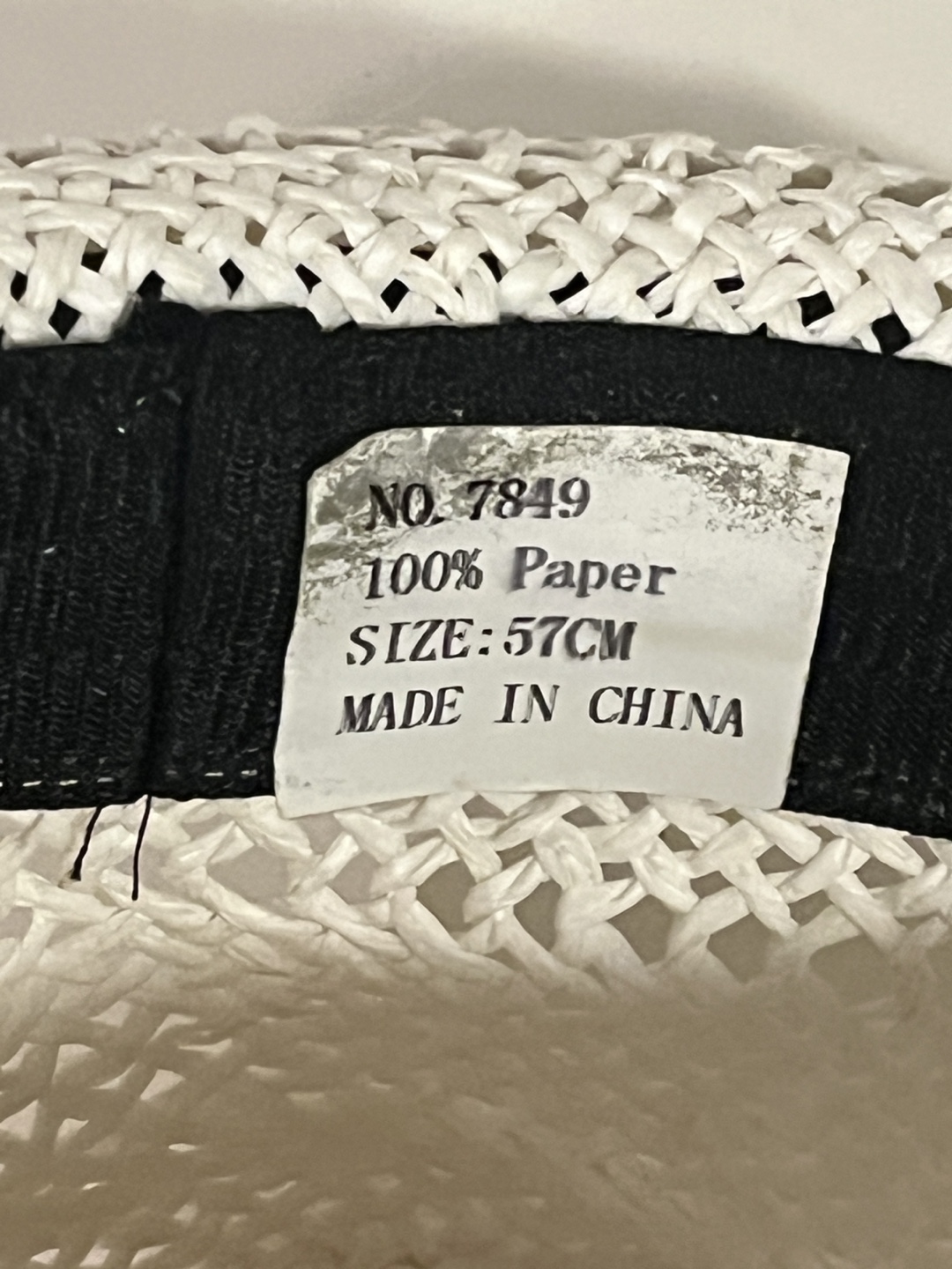 White Fedora Hat - Size 57cm - photo 2