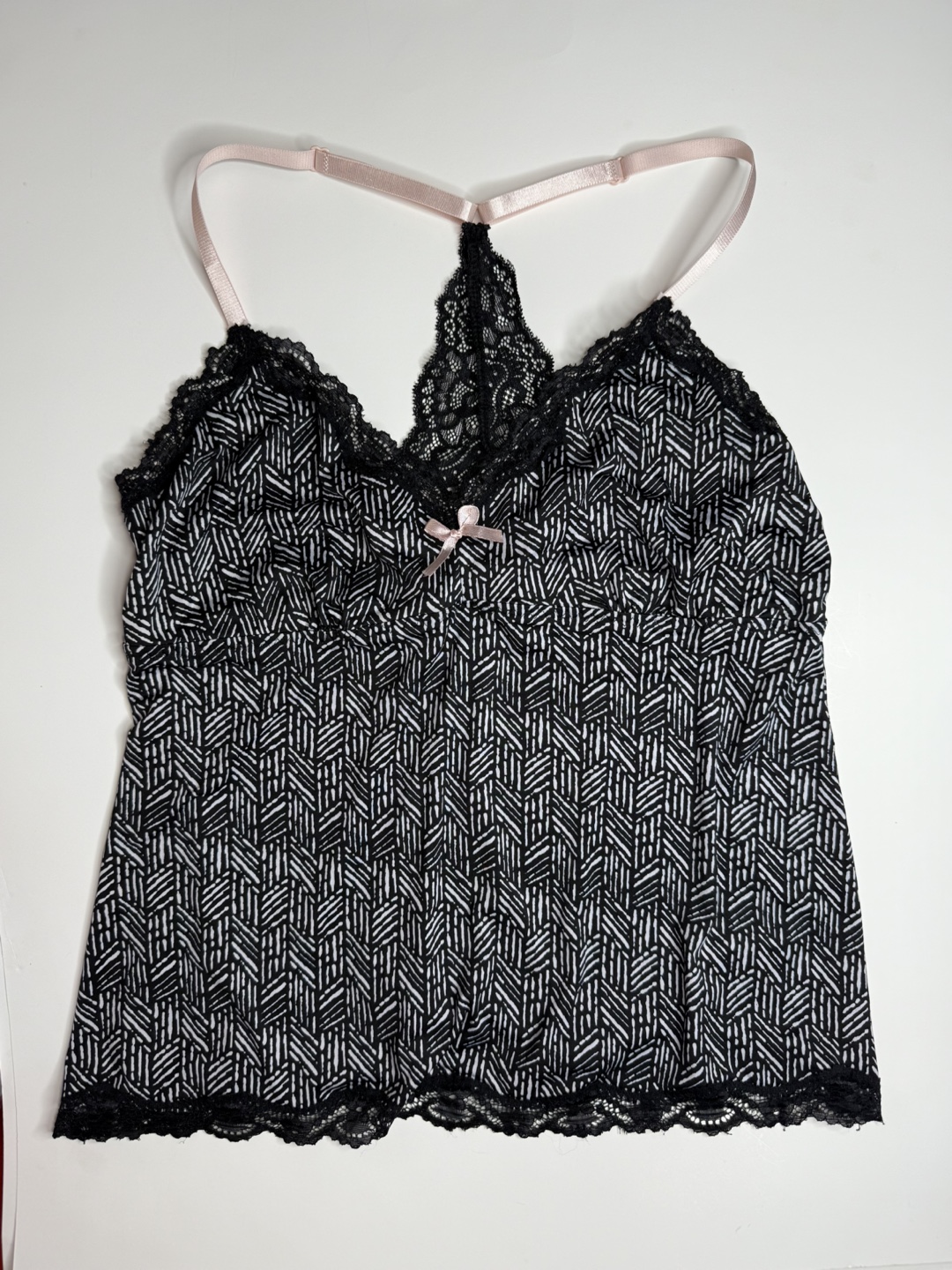 Black & White Patterned Cami Top