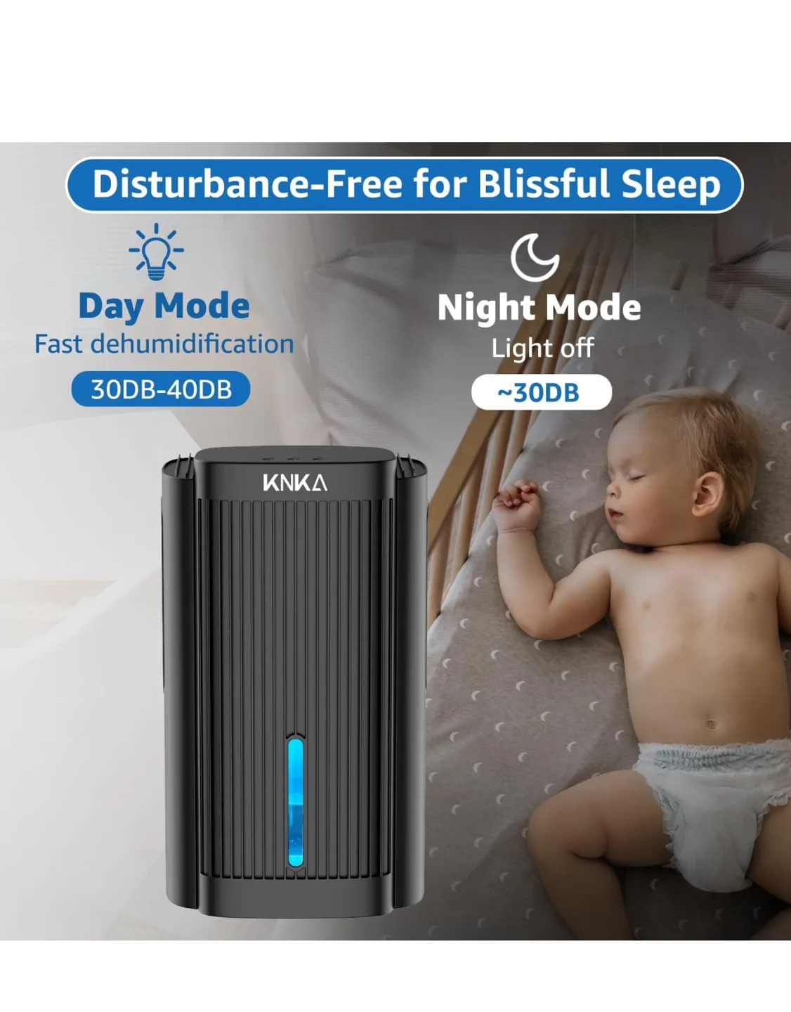 KNKA Dehumidifier - 95 OZ Water Tank image indicator(5)