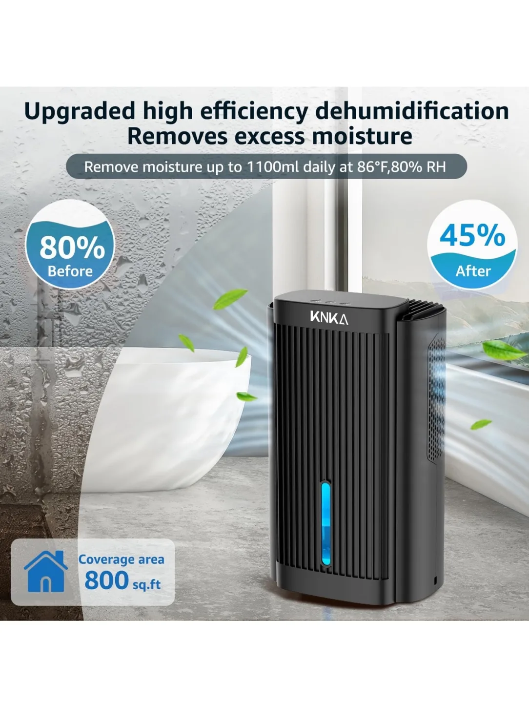 KNKA Dehumidifier - 95 OZ Water Tank image indicator(4)