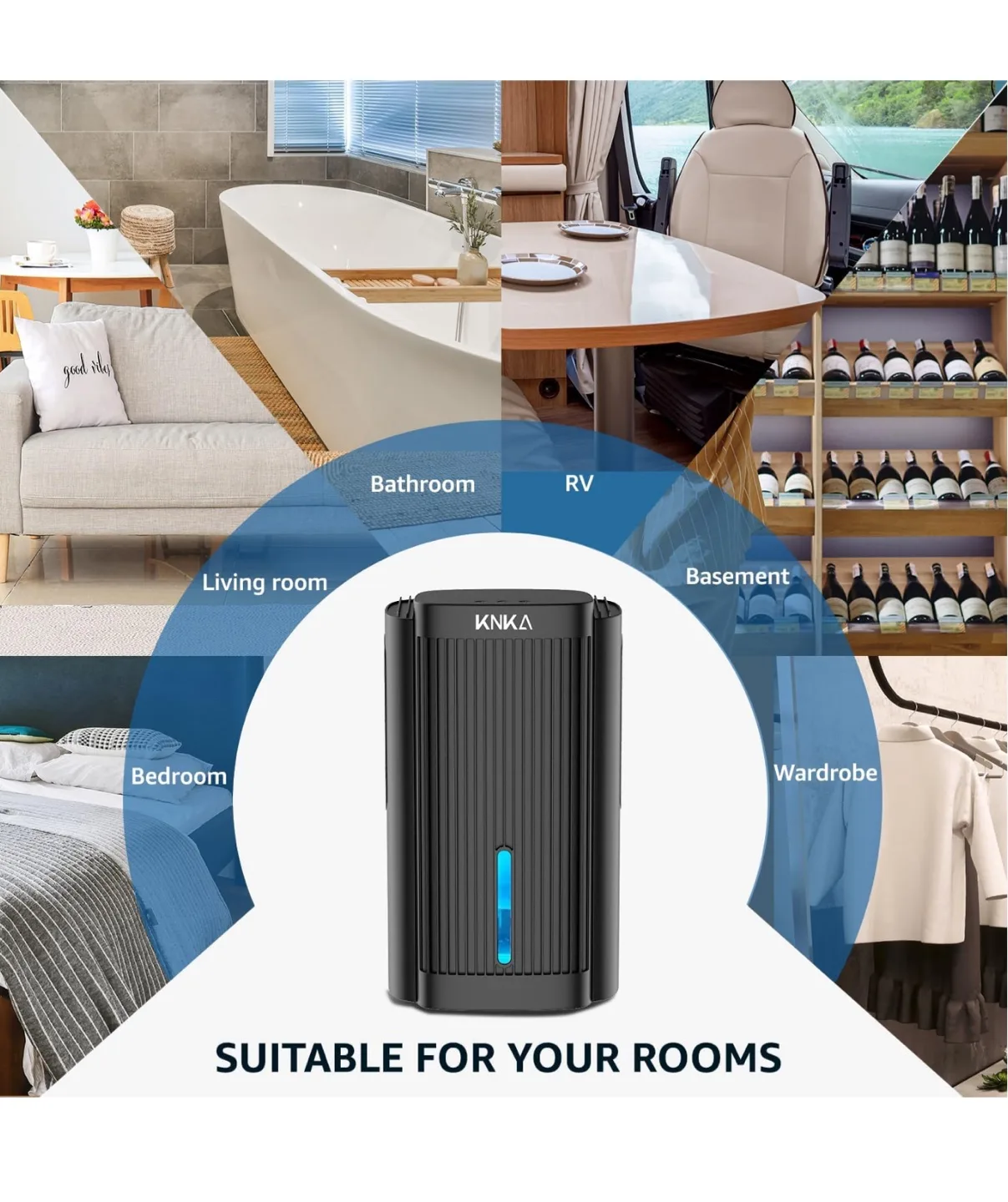 KNKA Dehumidifier - 95 OZ Water Tank image indicator(8)