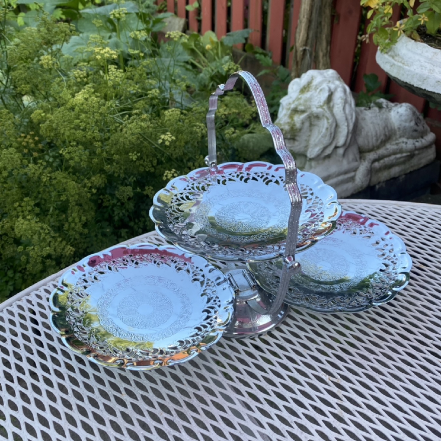 Silver-Plated 3-Tier Serving Stand