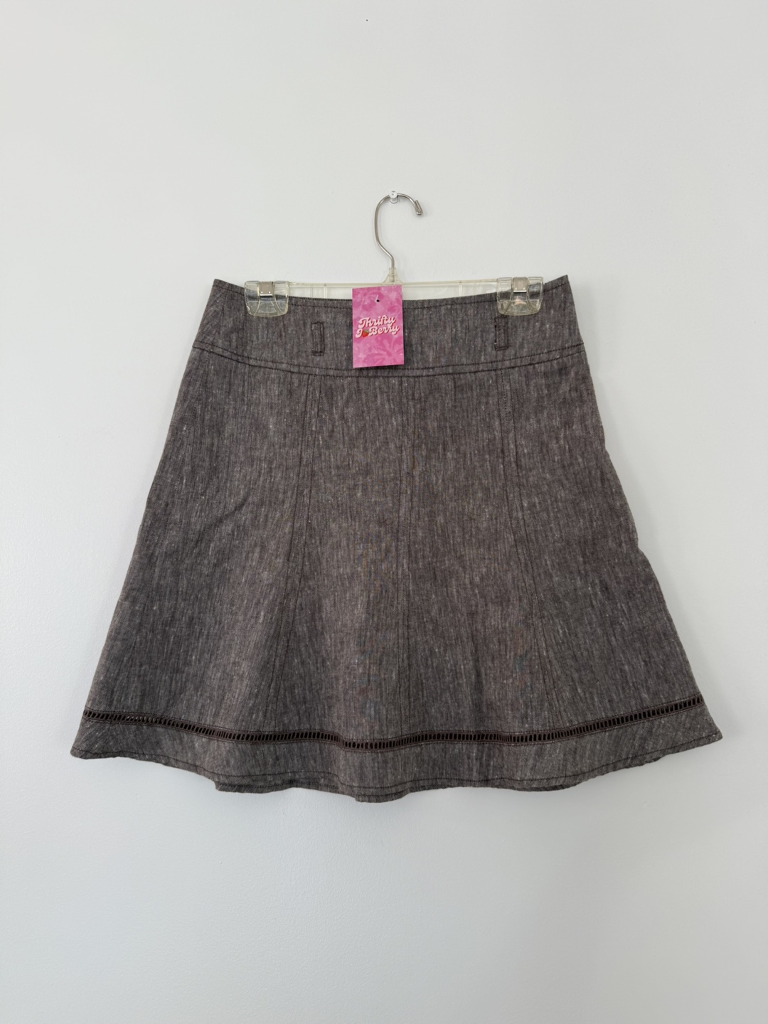 Vintage Dynamite Brown Linen Skirt - Size 1