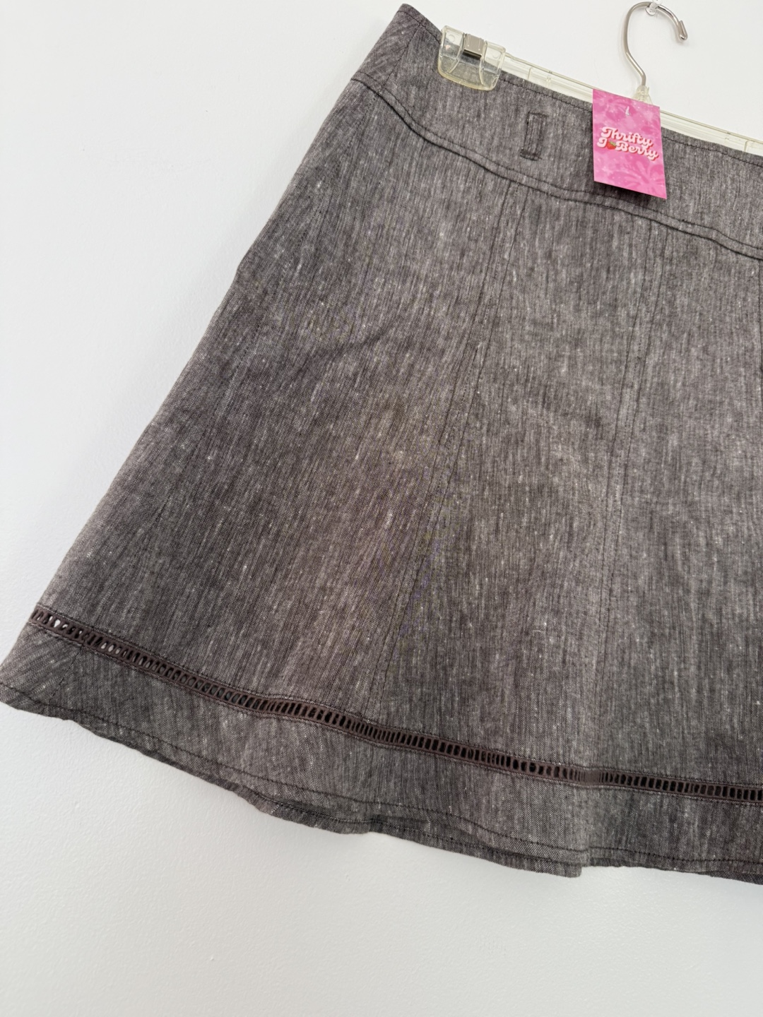 Vintage Dynamite Brown Linen Skirt - Size 1 - photo 3