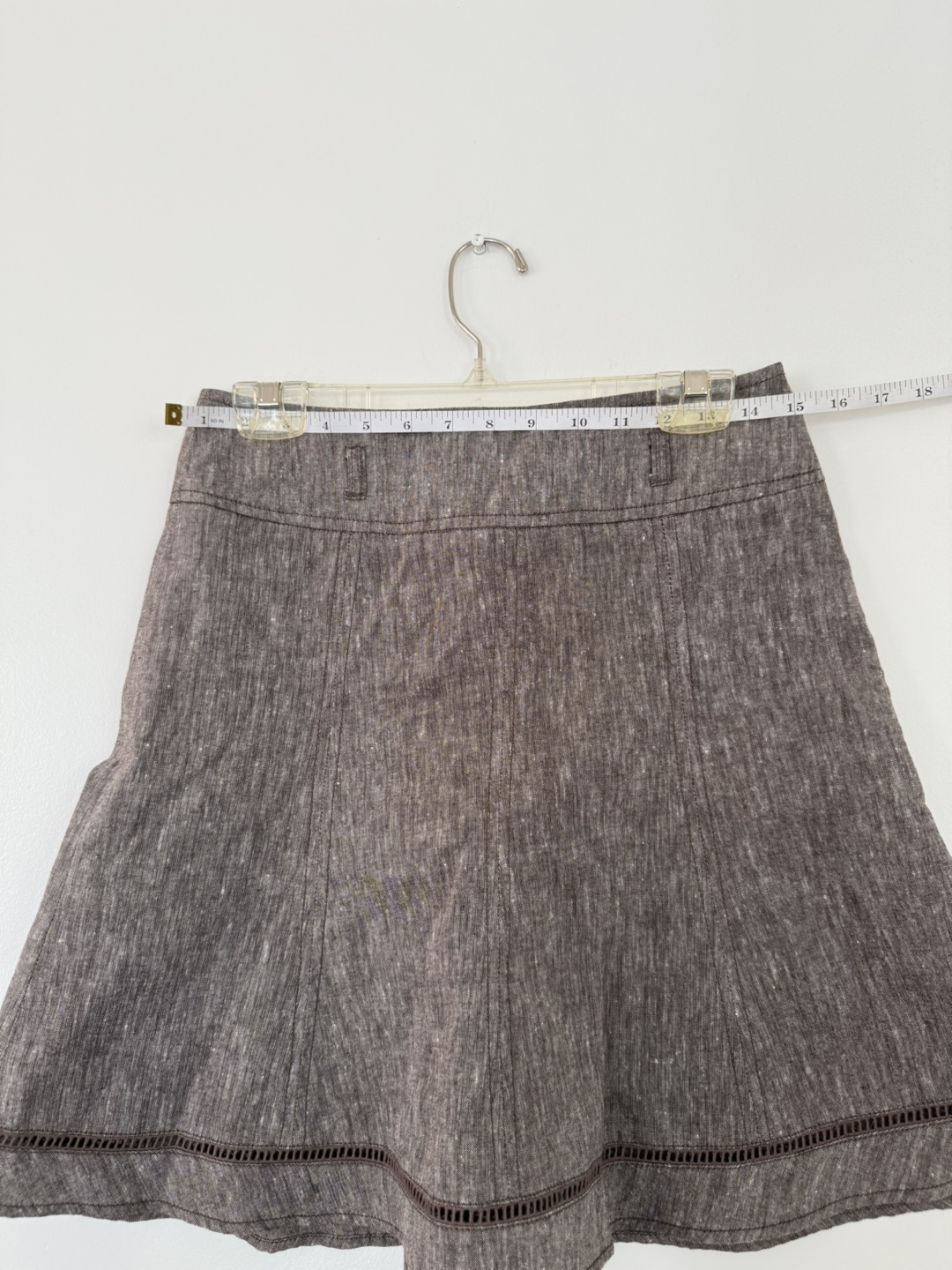 Vintage Dynamite Brown Linen Skirt - Size 1 - photo 4