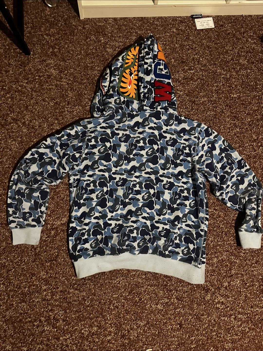 Blue Bape Double Hooded (Broken Zipper) - photo 2