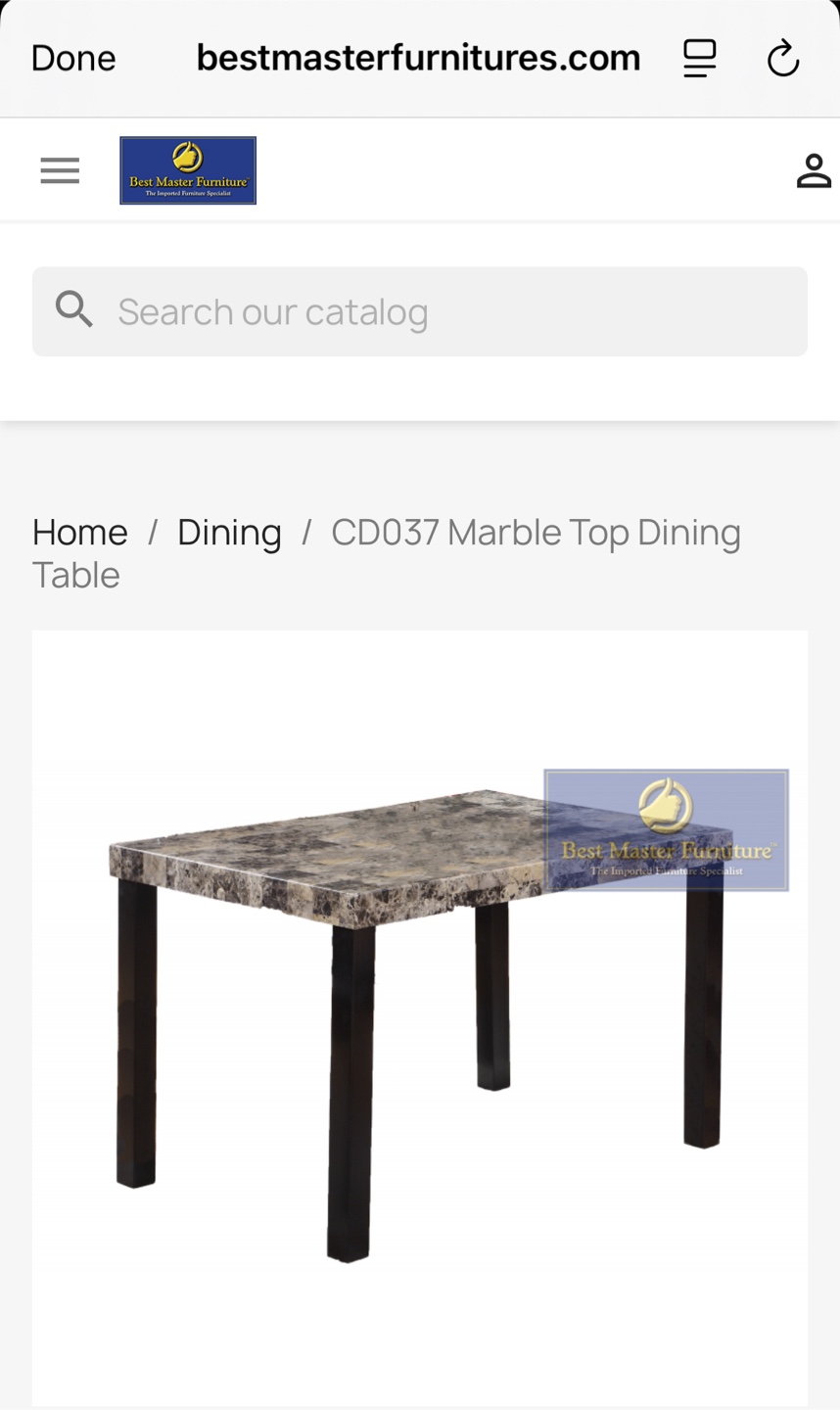 Best Master Furniture Pub Table - marble