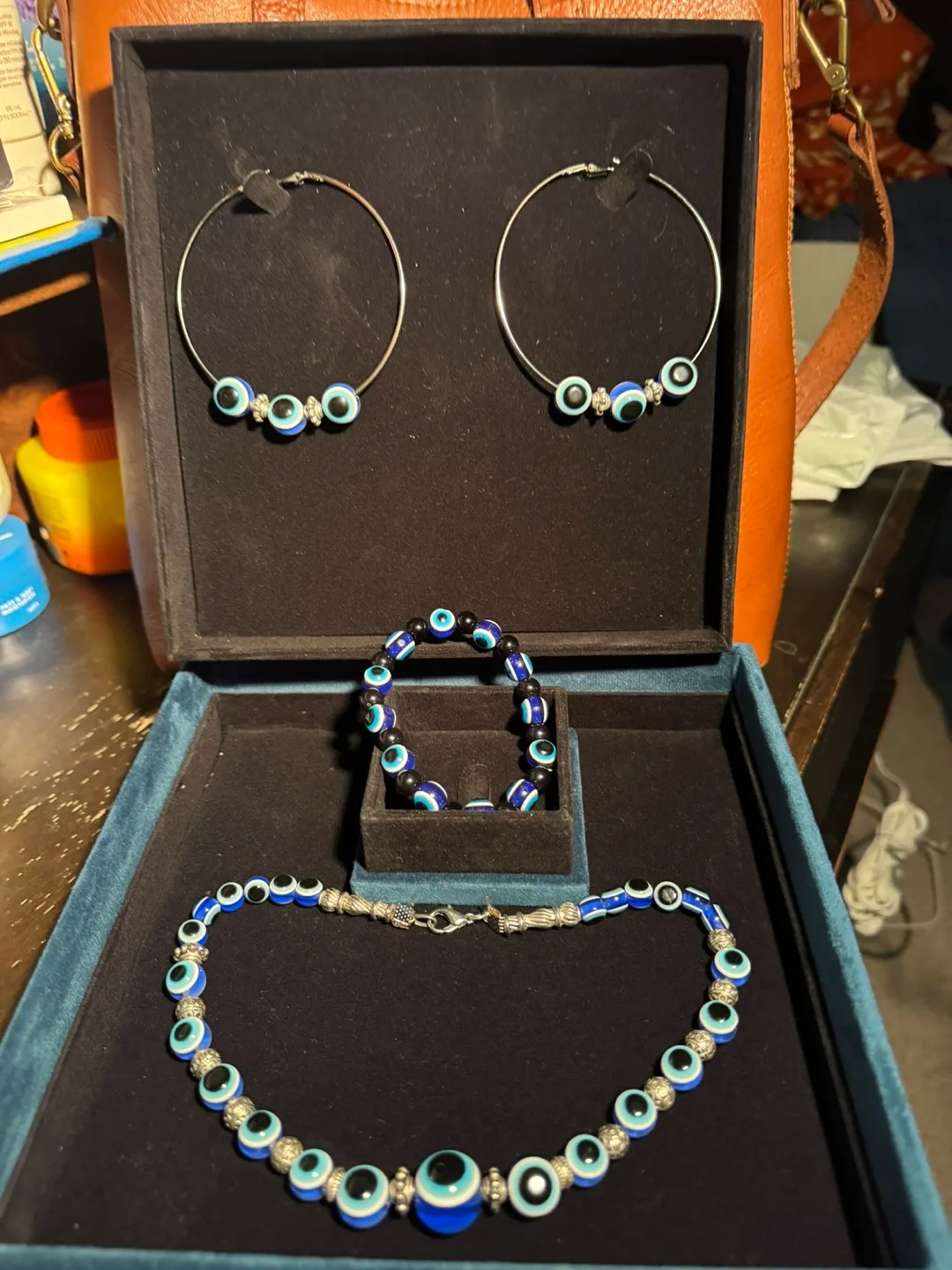 Eye Jewellery Set - Earrings, Bracelet, Necklace thumbnail