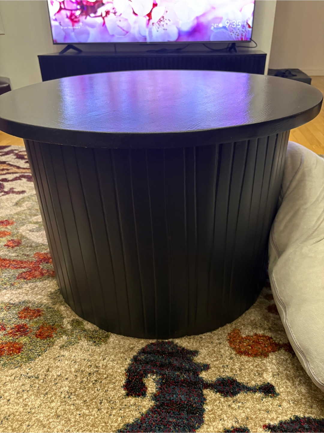 Round Black Coffee Table