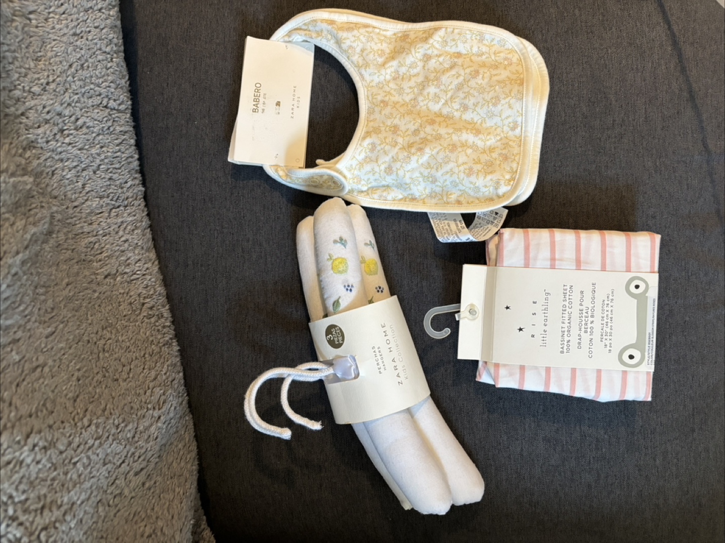 Zara Home Kids Collection Bib & Bassinet Sheet Set