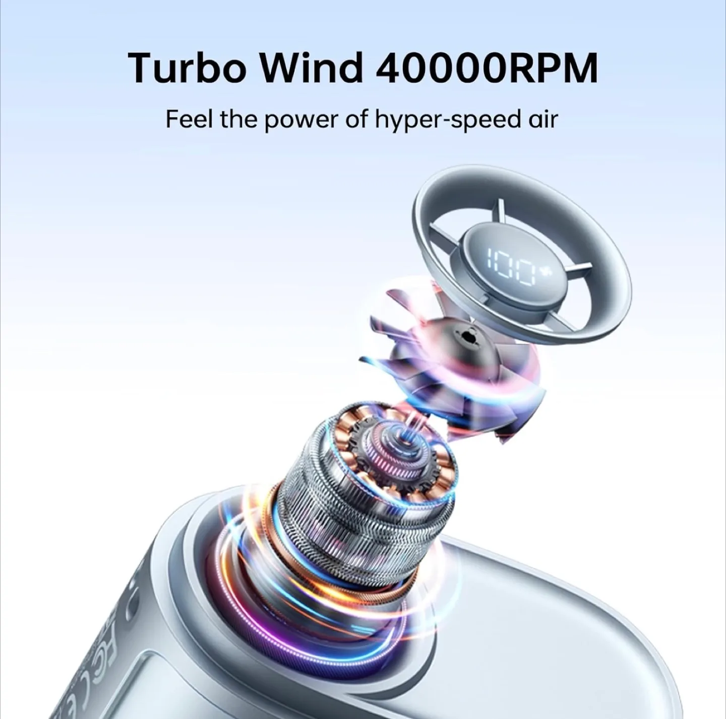 JISULIFE Portable Neck/Waist Fan - Blue, New! image indicator(4)