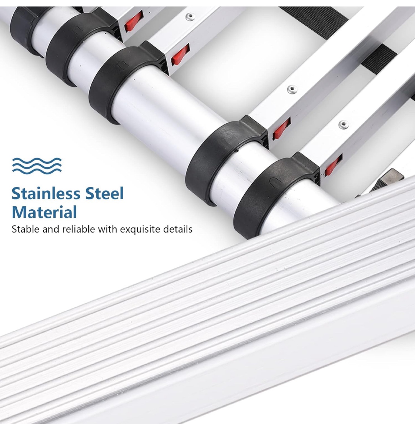 MEANFUN Telescopic Extension Ladder - 10.5ft Max Height - photo 5