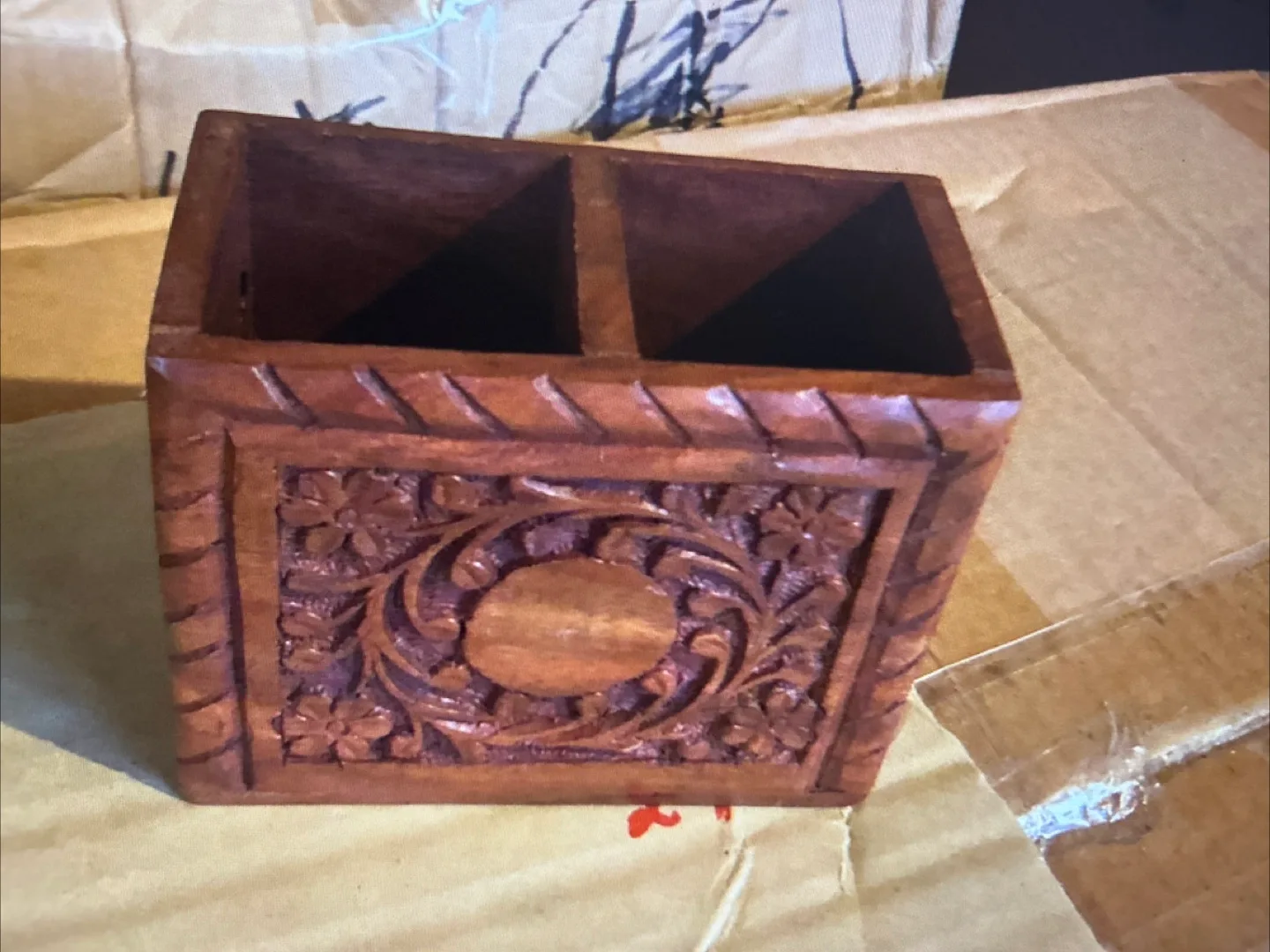 $5 each, brand new hand carved Wooden Boxes image indicator(4)