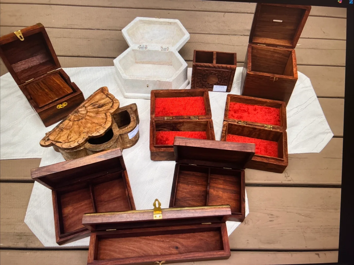 $5 each, brand new hand carved Wooden Boxes image indicator(2)