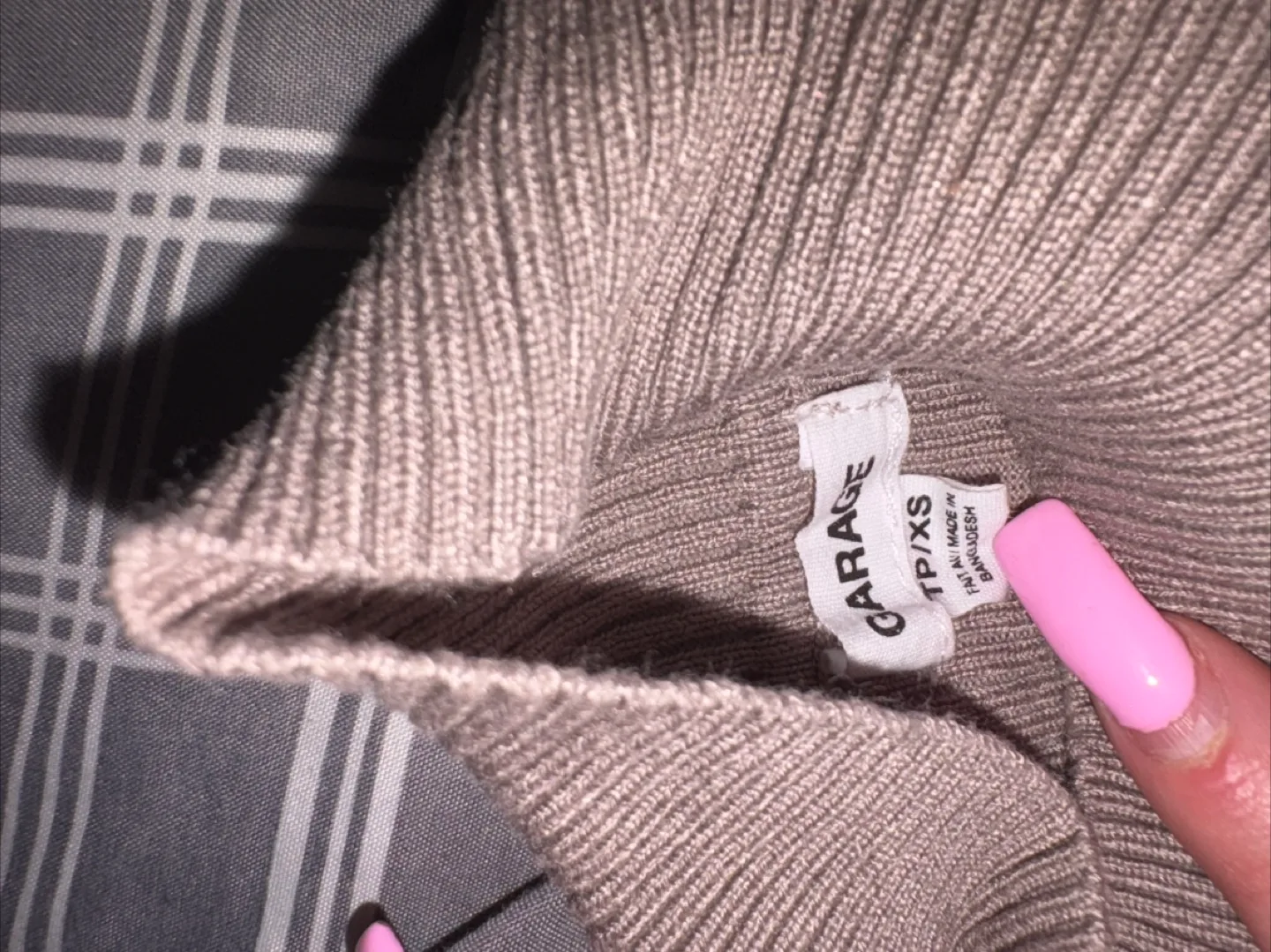 Garage Ribbed Knit Long Sleeve Top - TP/XS image indicator(3)