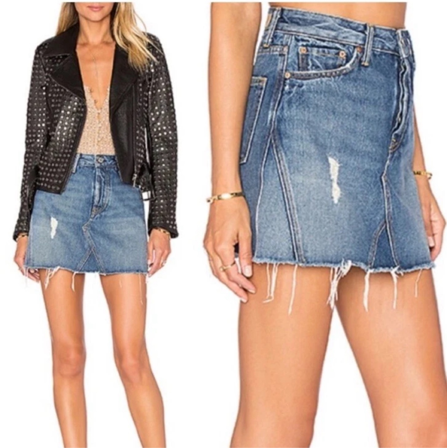 GRLFRND Eva Denim Skirt