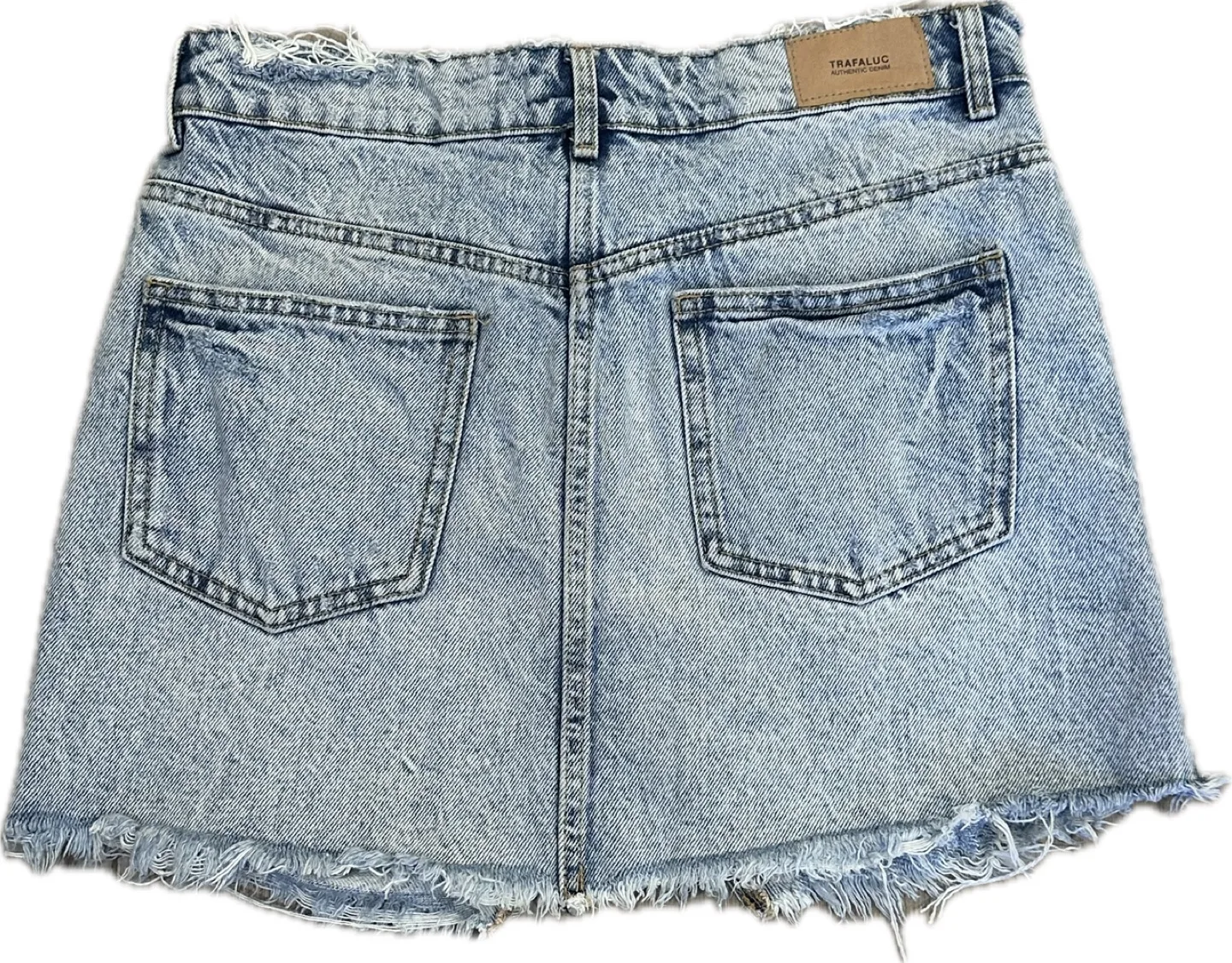 Zara Distressed Denim Skirt image indicator(7)