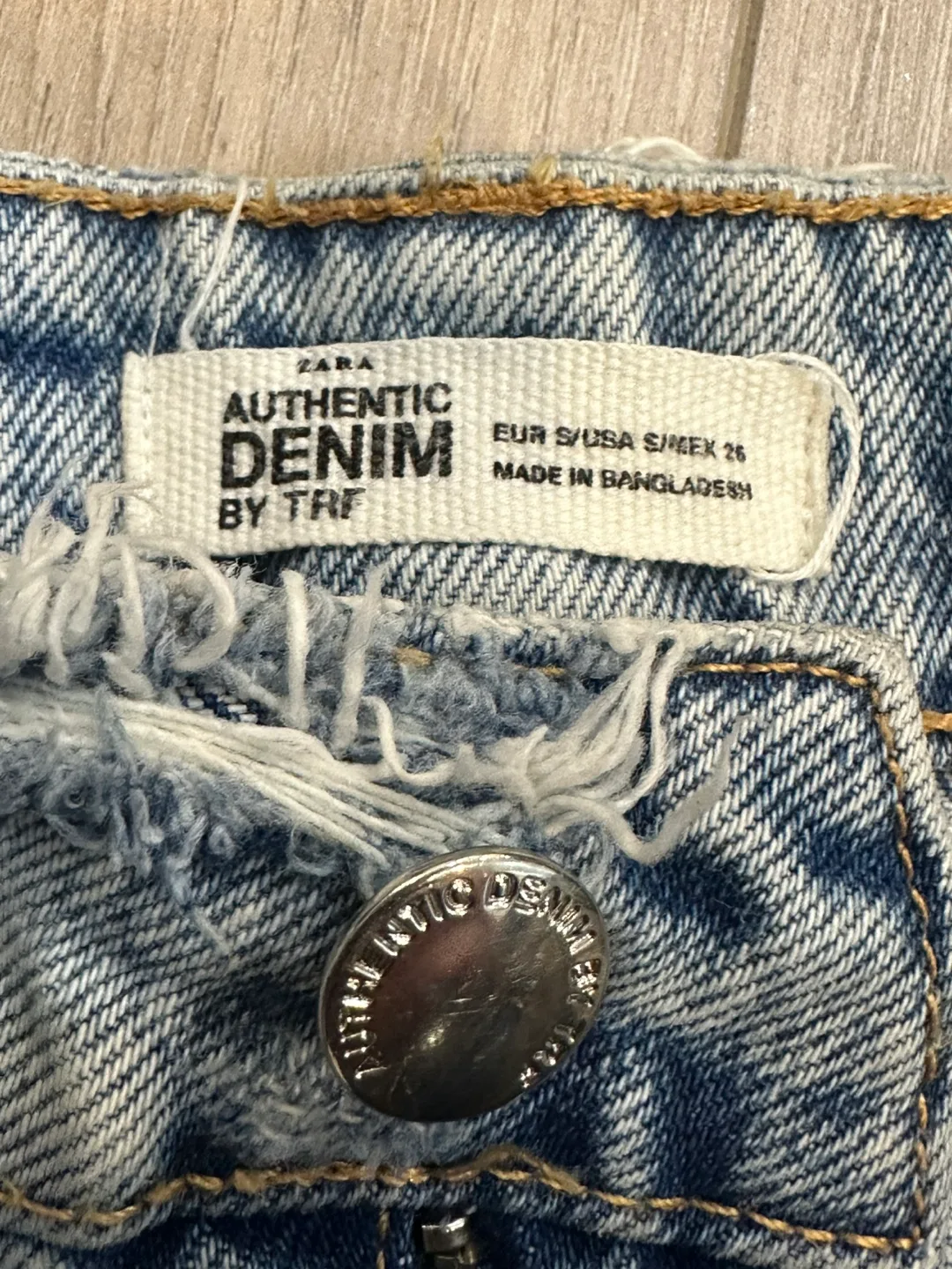 Zara Distressed Denim Skirt image indicator(10)