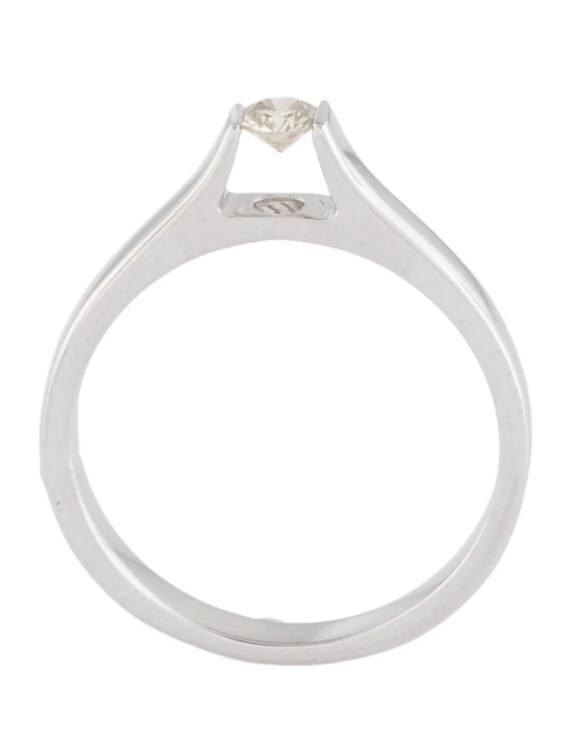 Diamond Solitaire Ring 18K, size 7 thumbnail