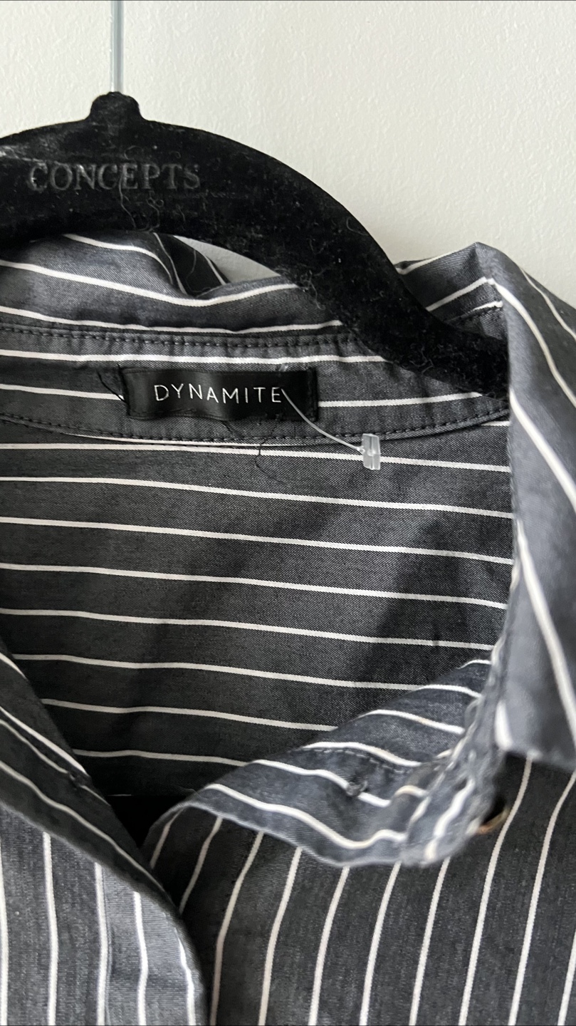 Dynamite Striped Y2K office Blouse - Size XS - photo 3