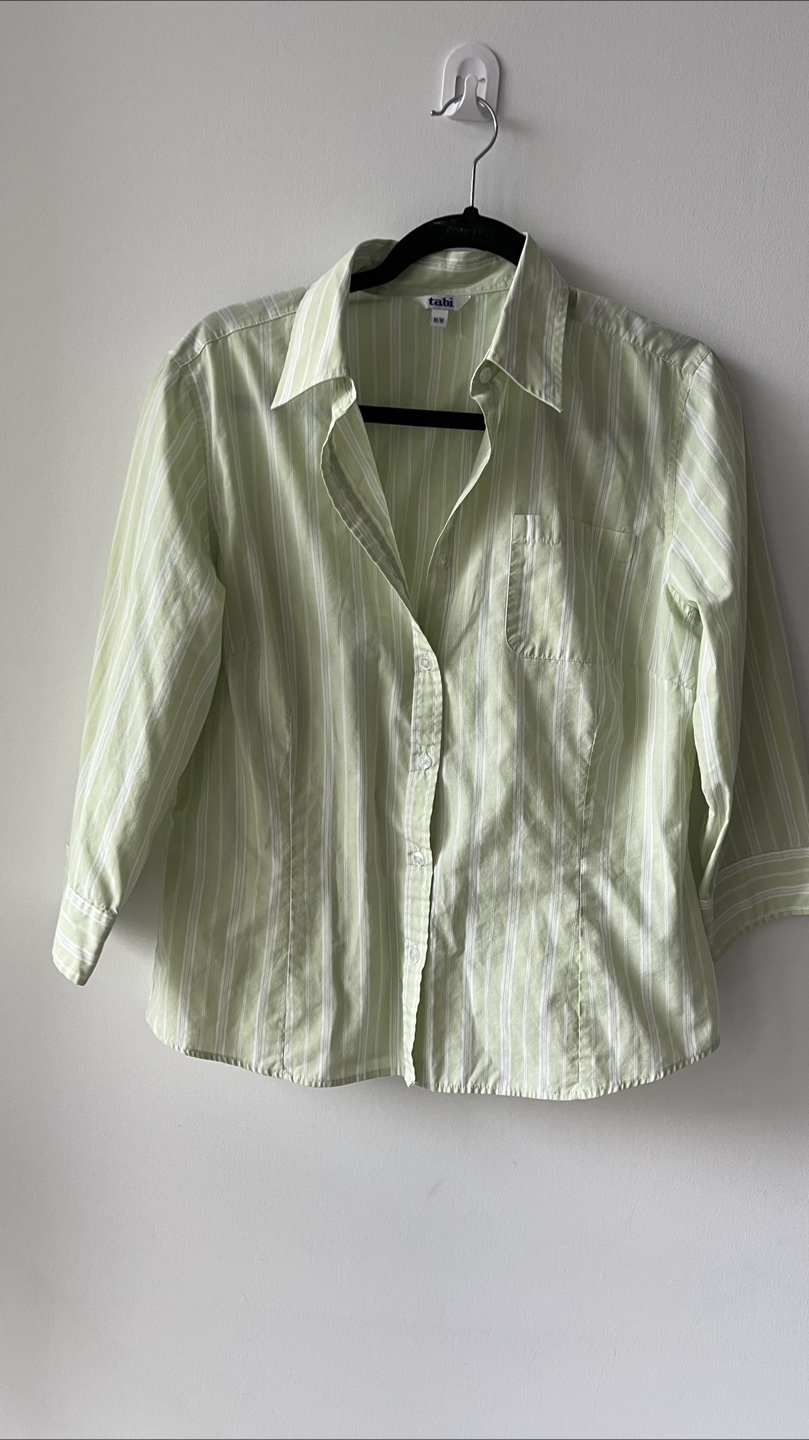 Tabi green Striped Button-Up Shirt - Size 40/50