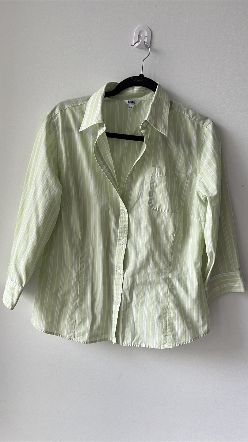 Tabi green Striped Button-Up Shirt - Size 40/50 - photo 2