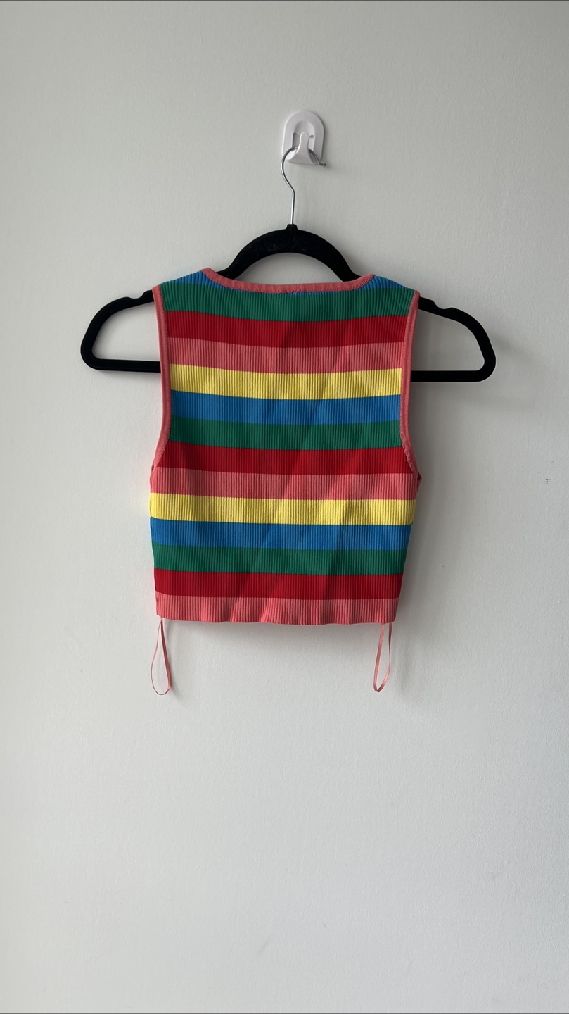 Rainbow Striped Tank Top - Size S - photo 3