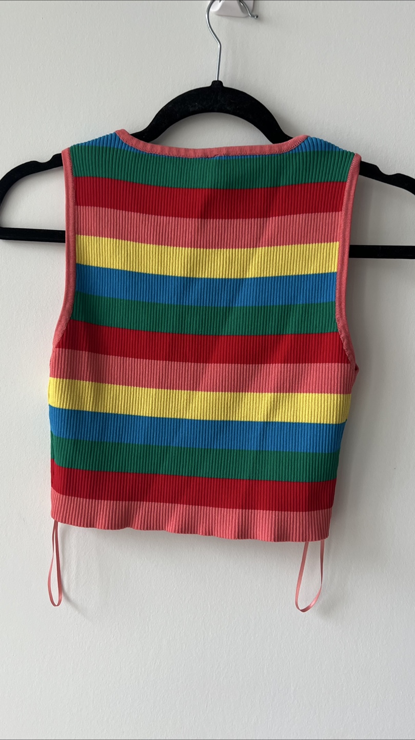 Rainbow Striped Tank Top - Size S - photo 5