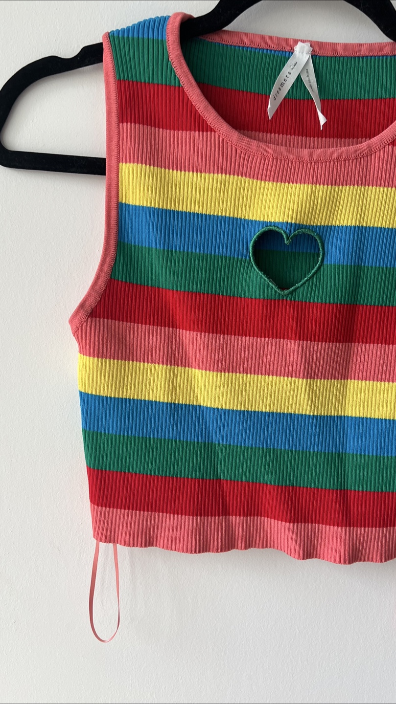 Rainbow Striped Tank Top - Size S - photo 2