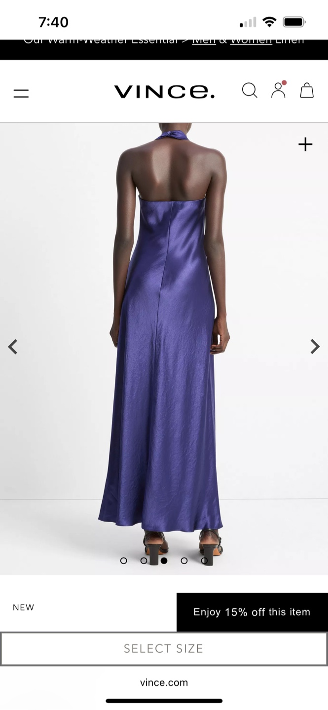 Vince Cowl Neck Halter Dress-S - photo 5